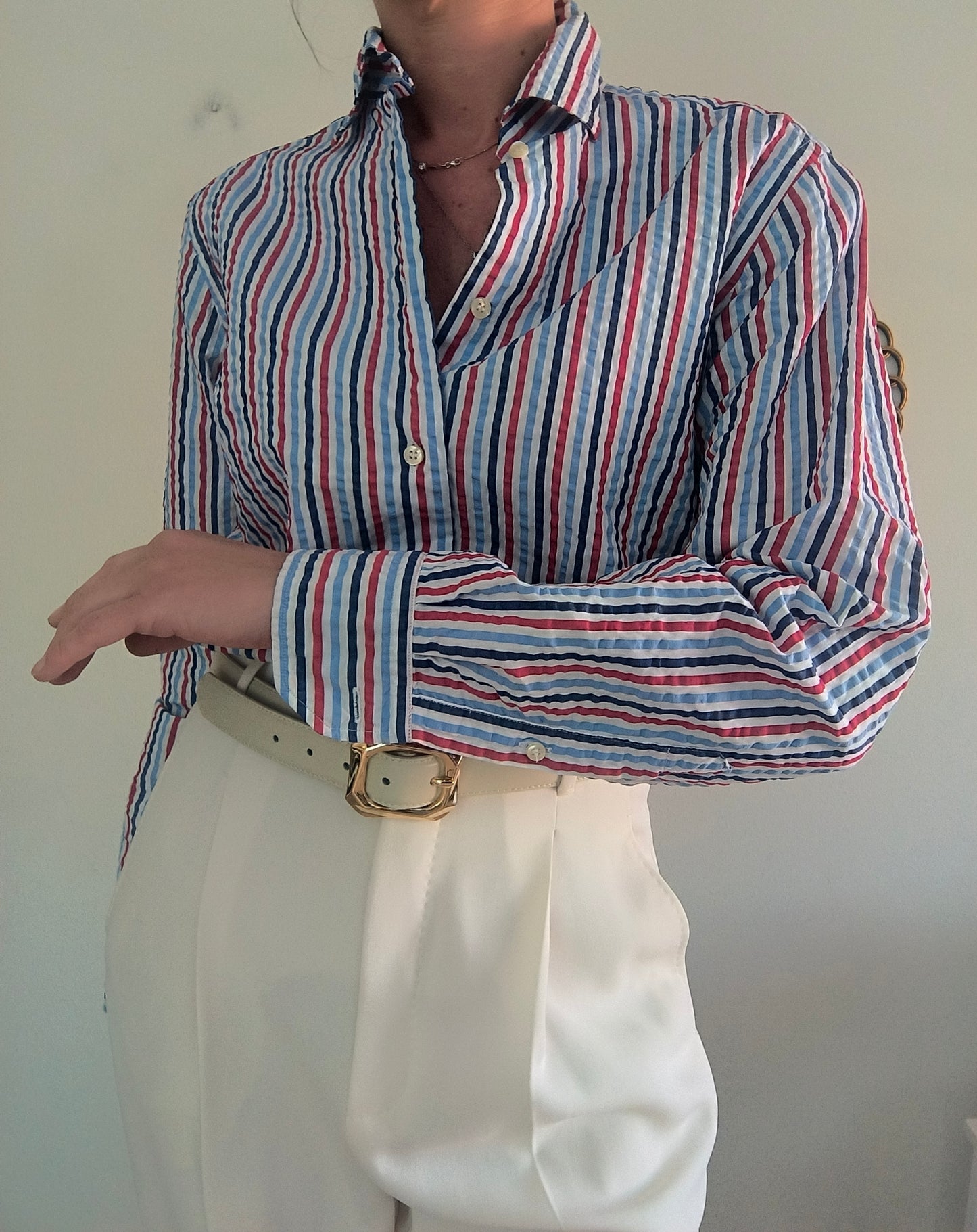 Camicia rigata Bianchi