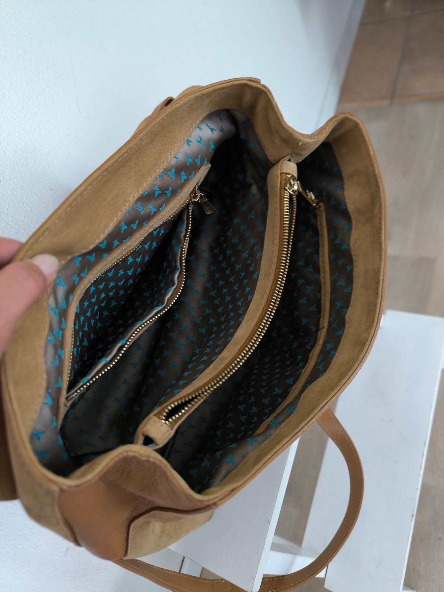 Borsa in suede e pelle Patrizia Pepe