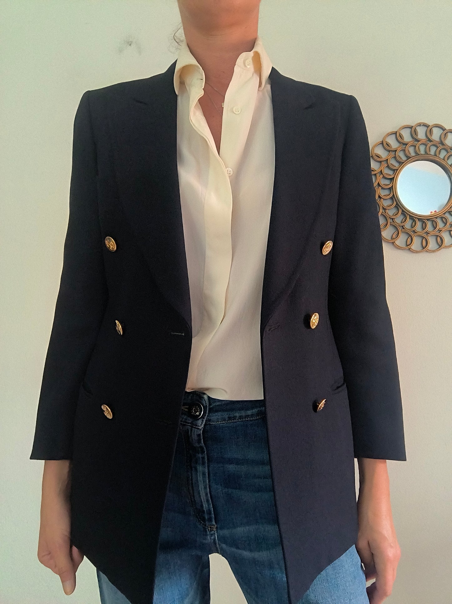 Blazer doppiopetto marina pura lana vergine