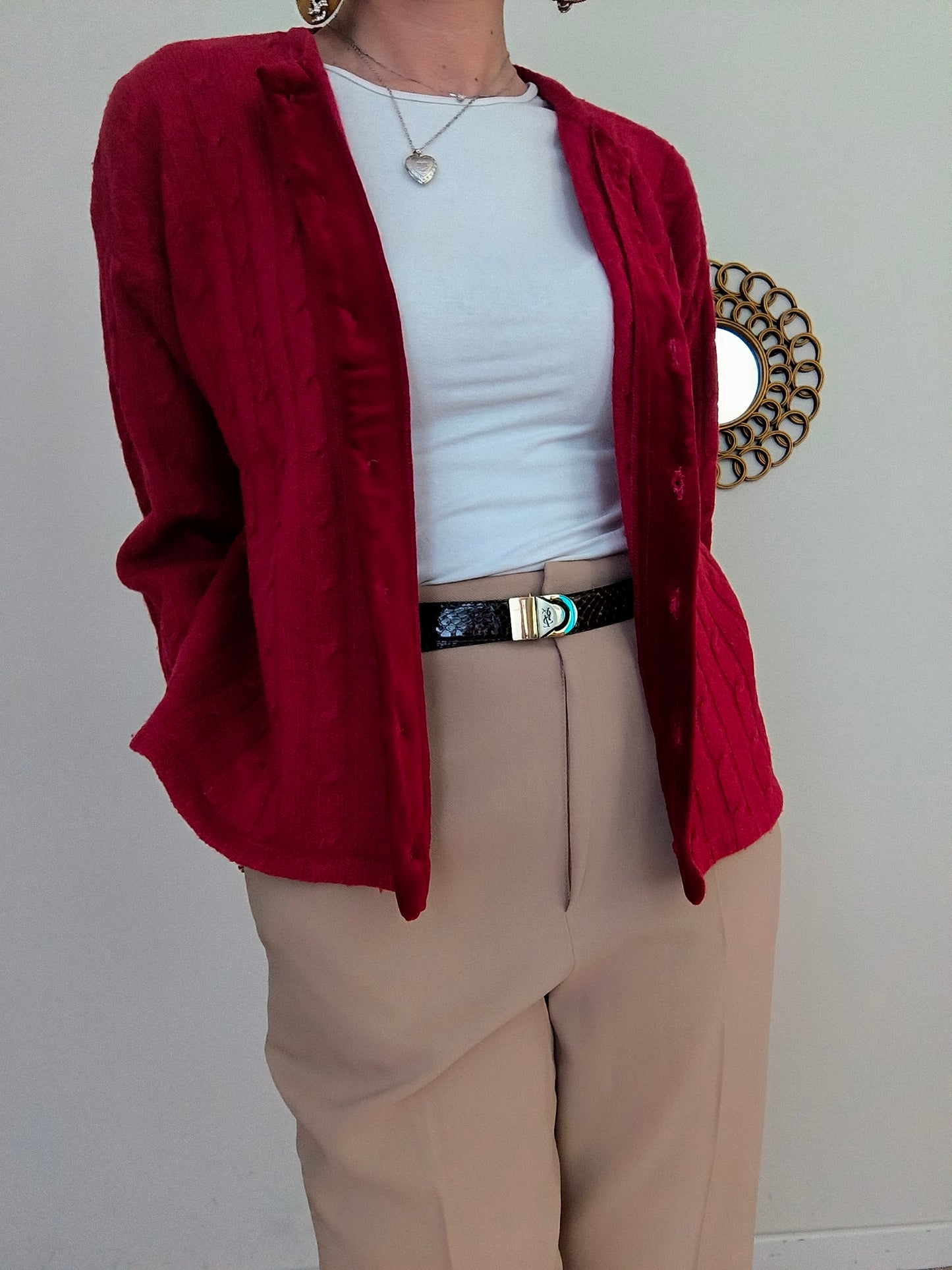 Cardigan Les Copains magenta