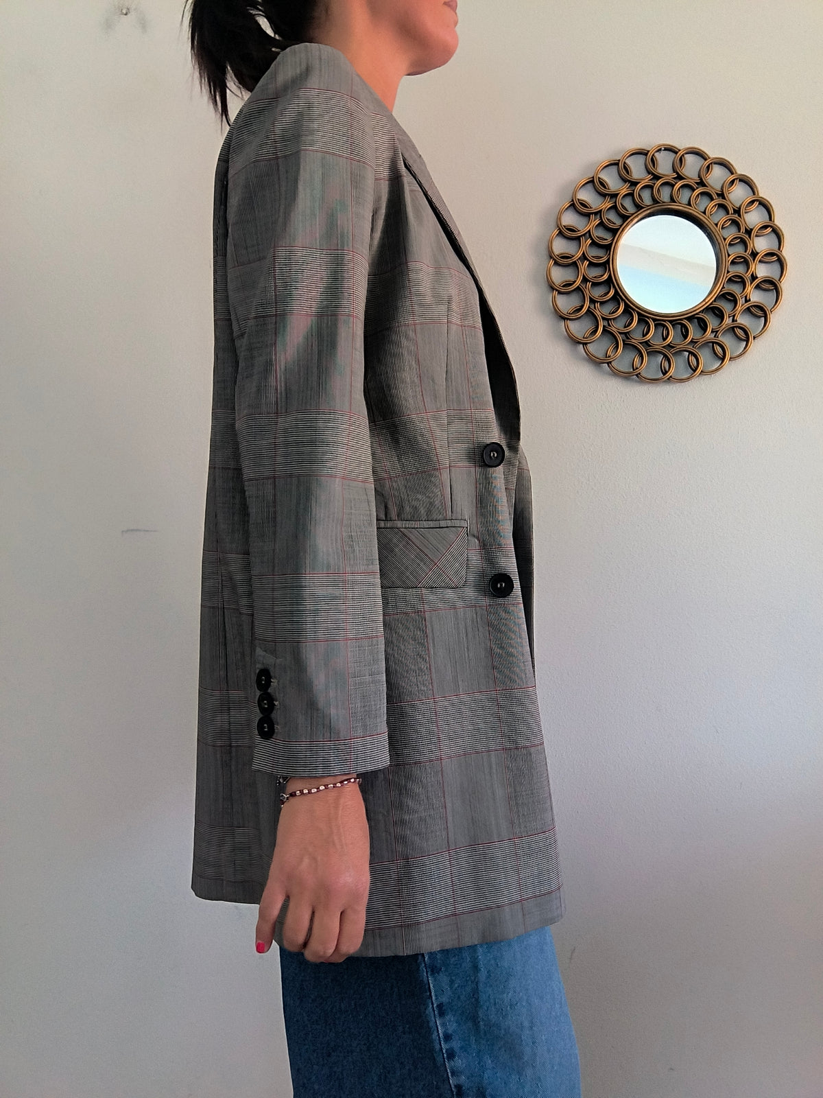 Blazer doppiopetto in Principe di Galles Max Mara
