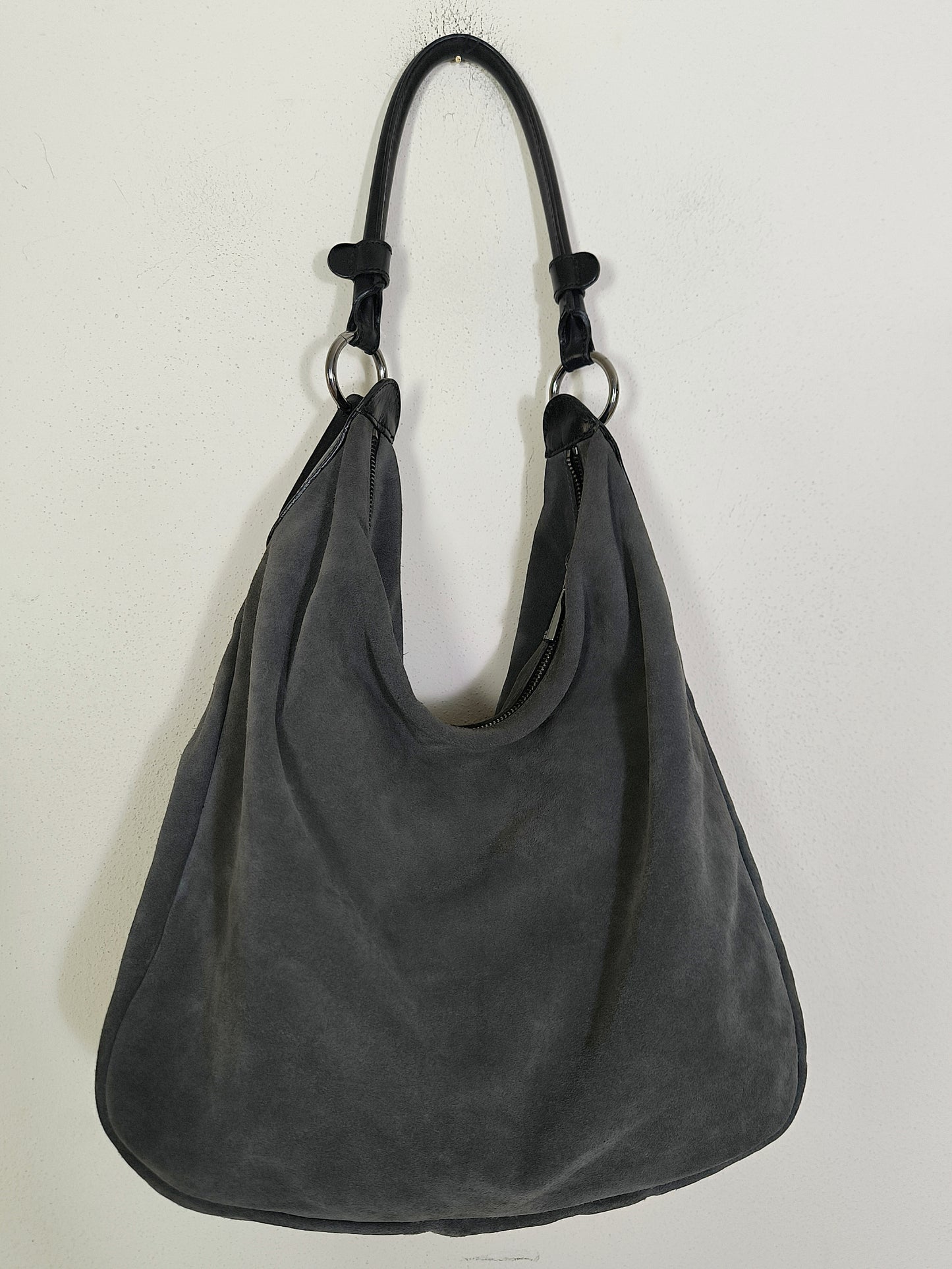 Tosca blu big bag camoscio grigio