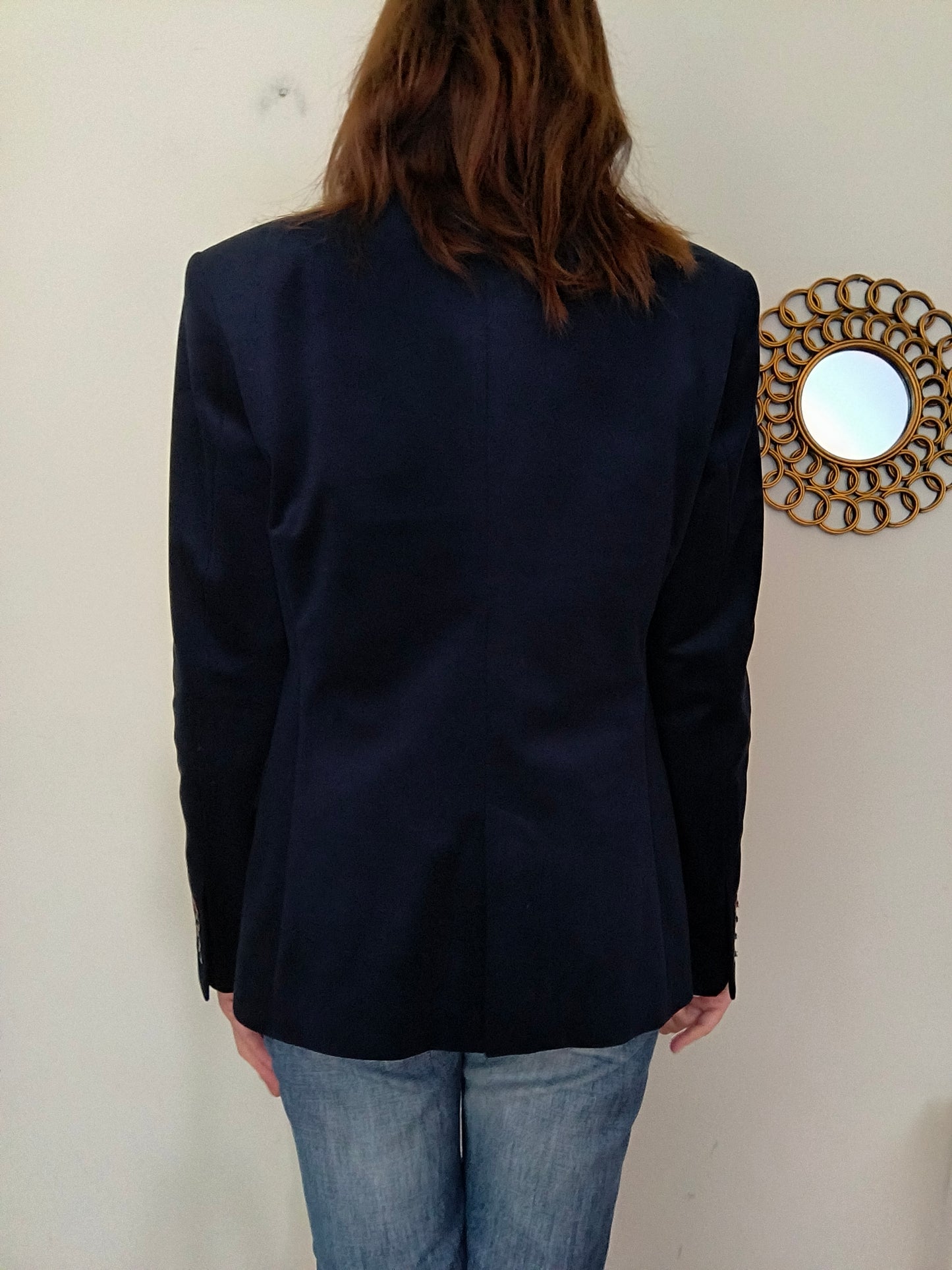 Blazer in velluto blu tg L