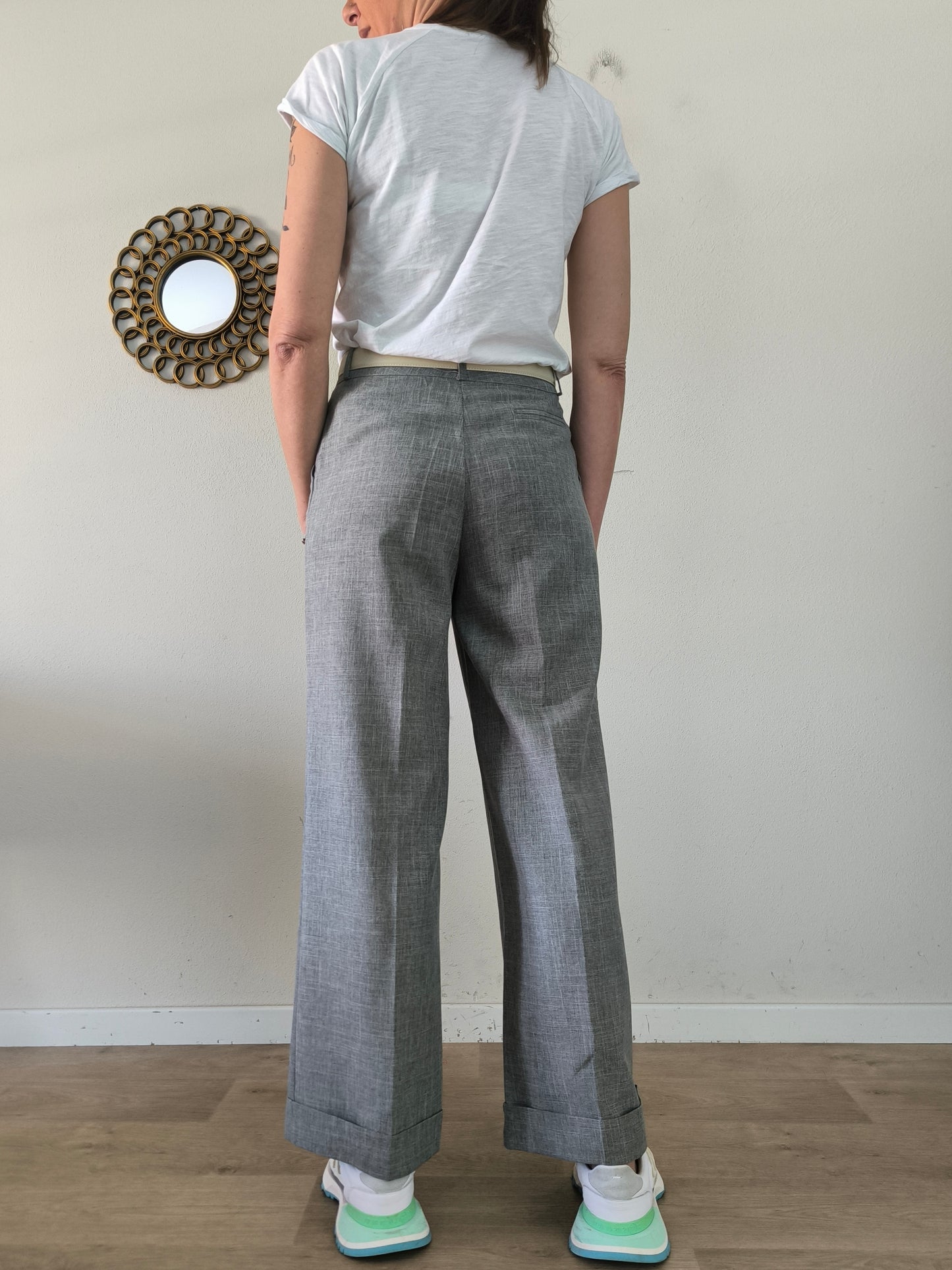 Pantalone ampio grigio chiaro