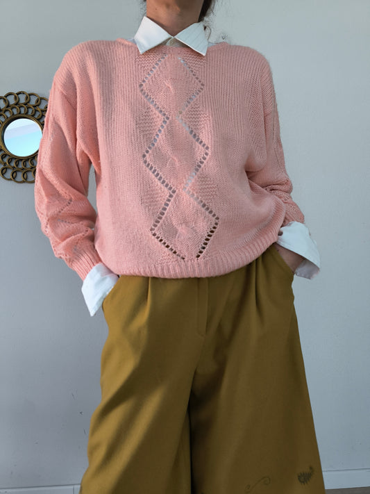 Maglioncino rosa vintage One size