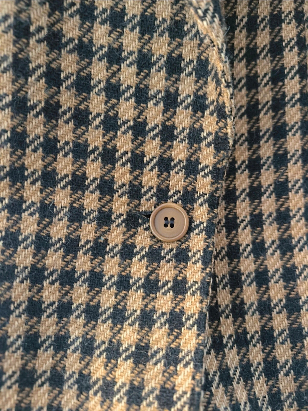 Blazer vintage marrone/nero quadretti