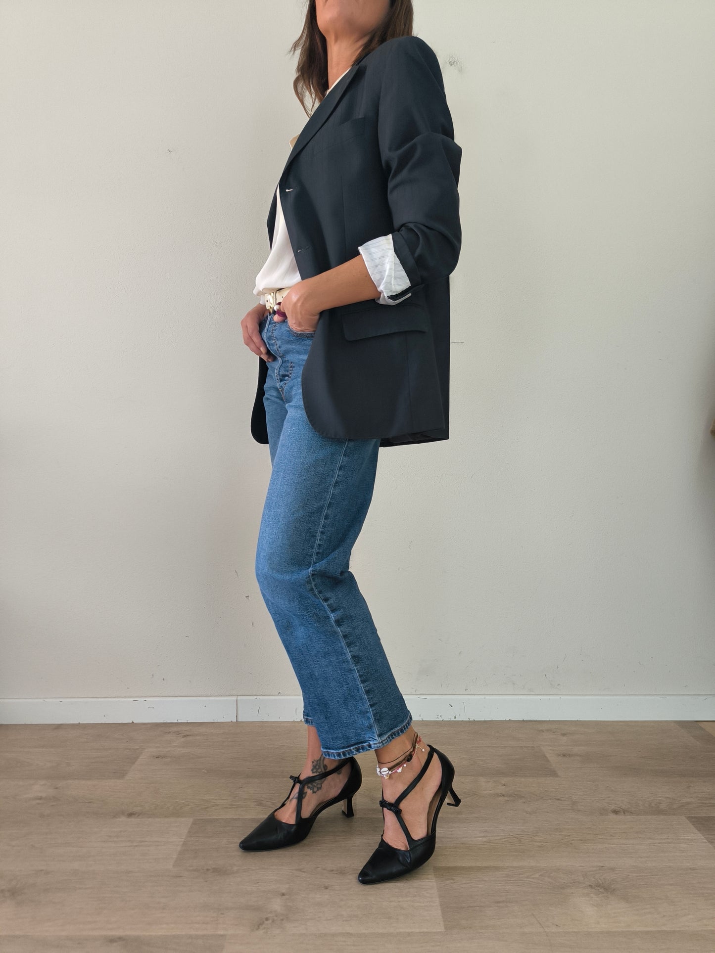 Blazer monopetto Girani Lana pettinata super 120's