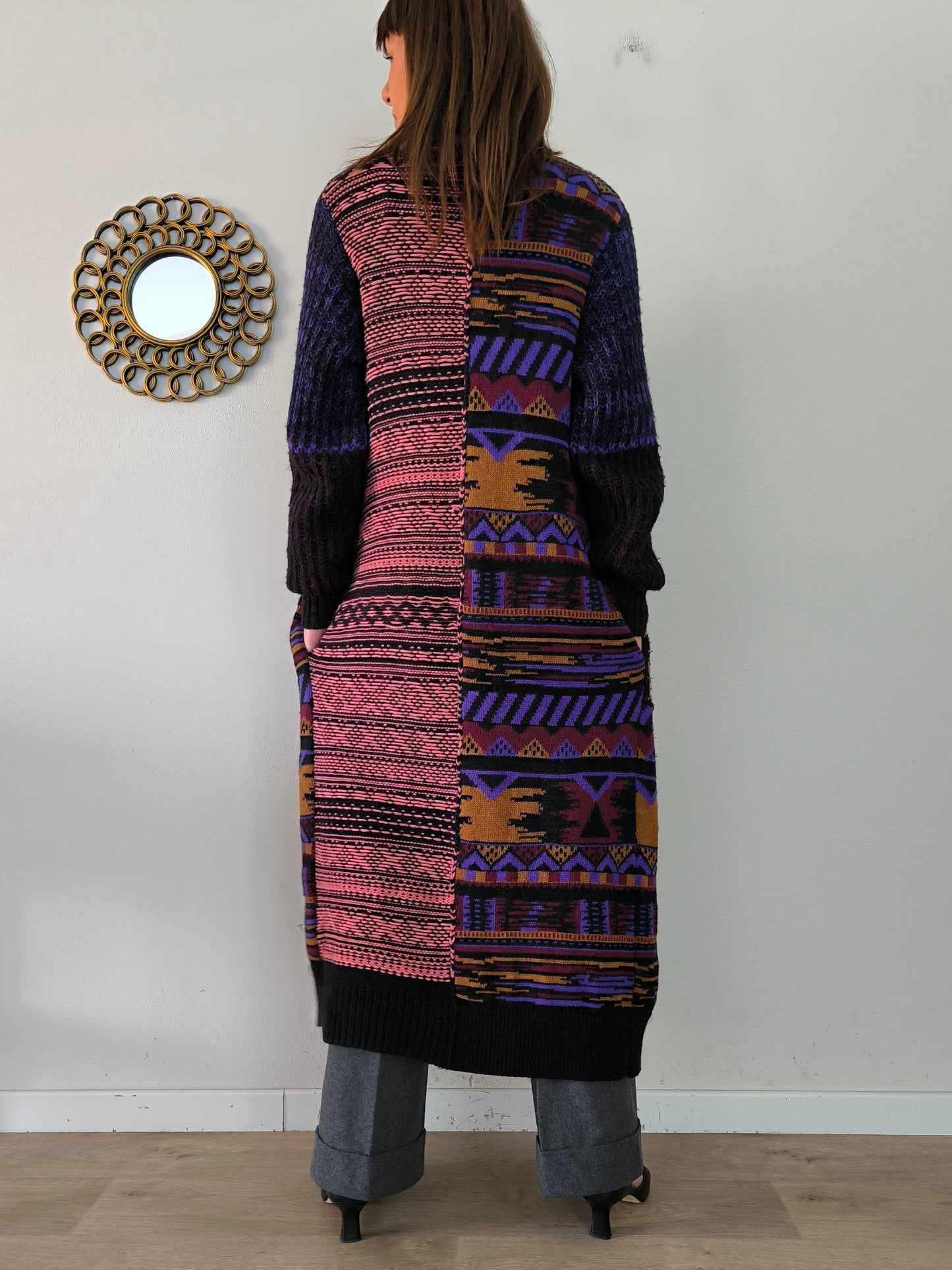 Cappotto in lana ed alpaca etno chic tg U
