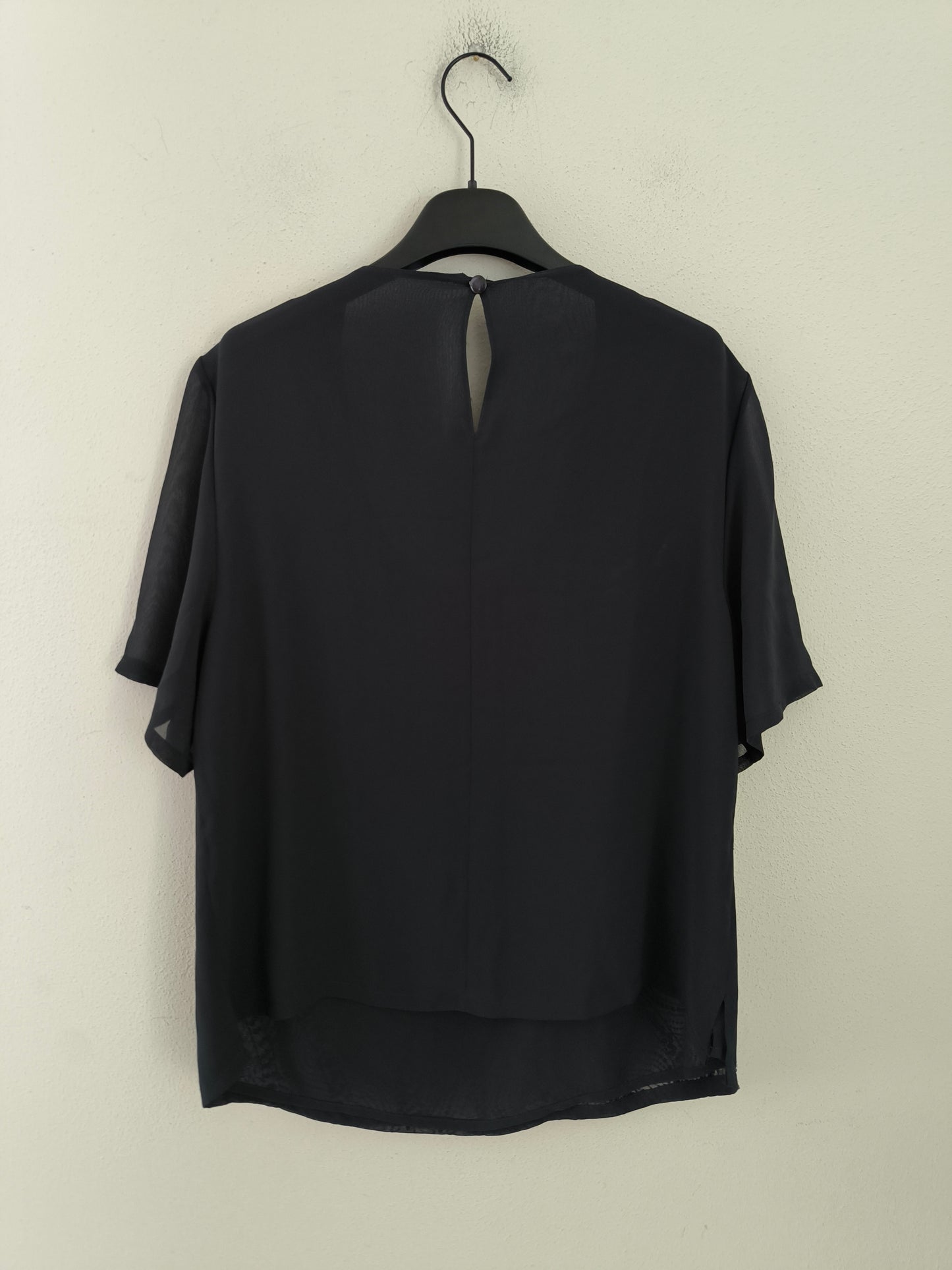 Blusa in paillettes antracite