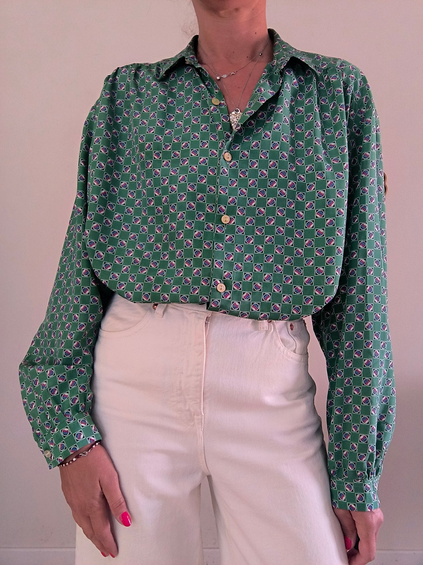 Camicetta vintage verde One size