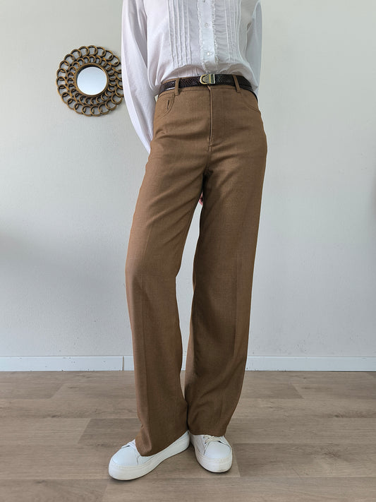 Pantalone ampio Mango marrone chiaro tg S/M
