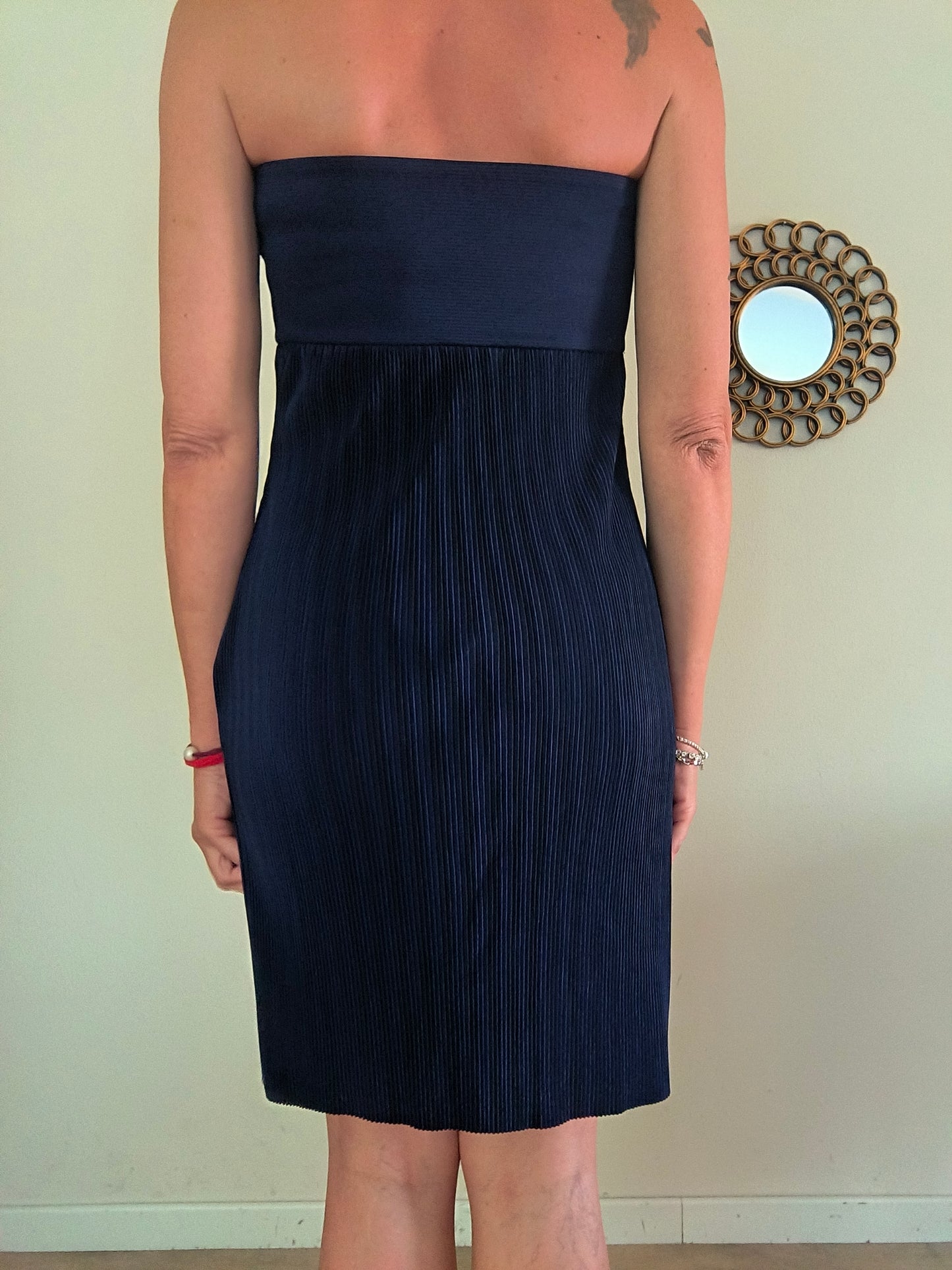 Giorgio Armani strapeless dress blu