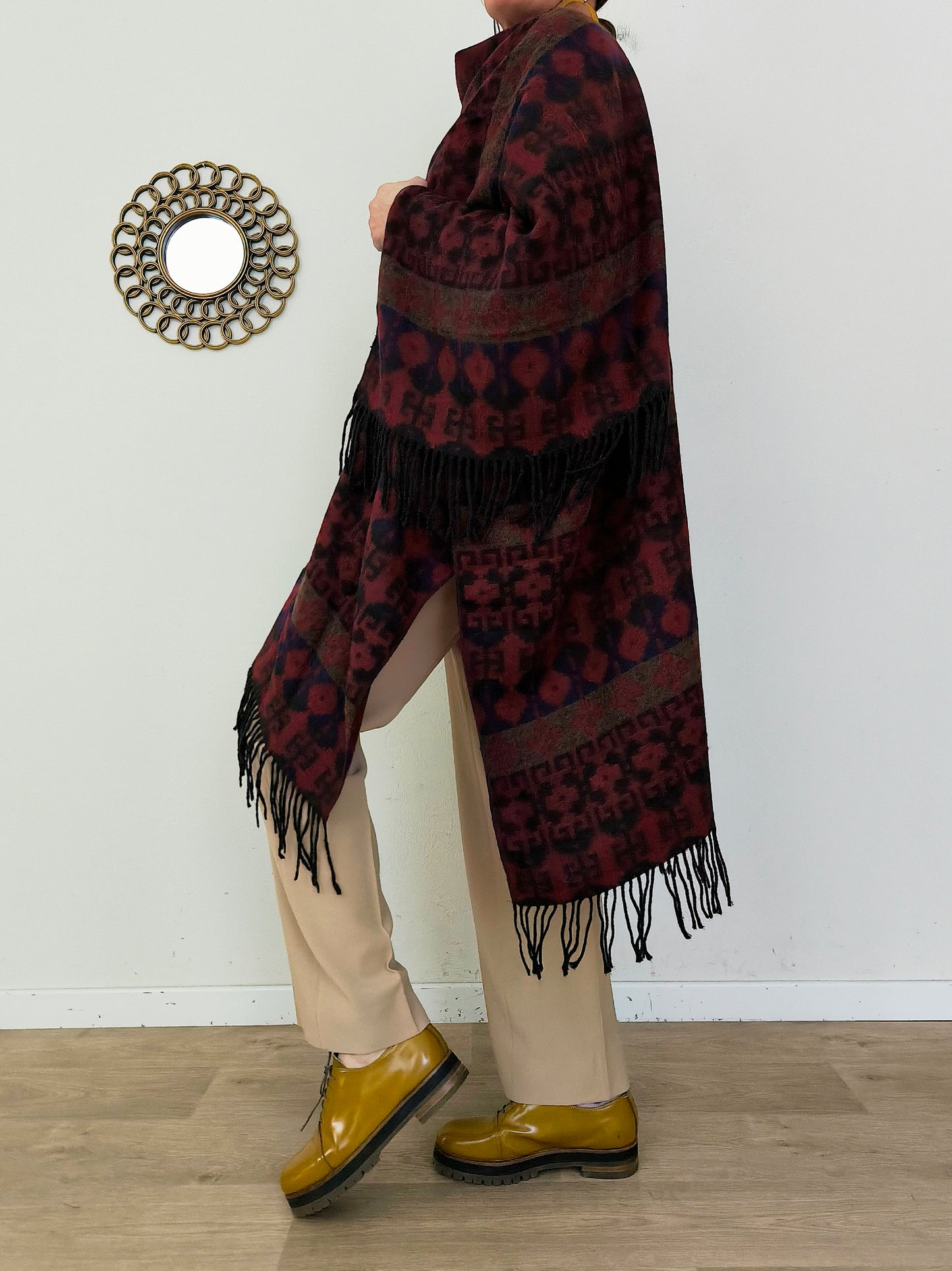 Mantella vintage borgogna