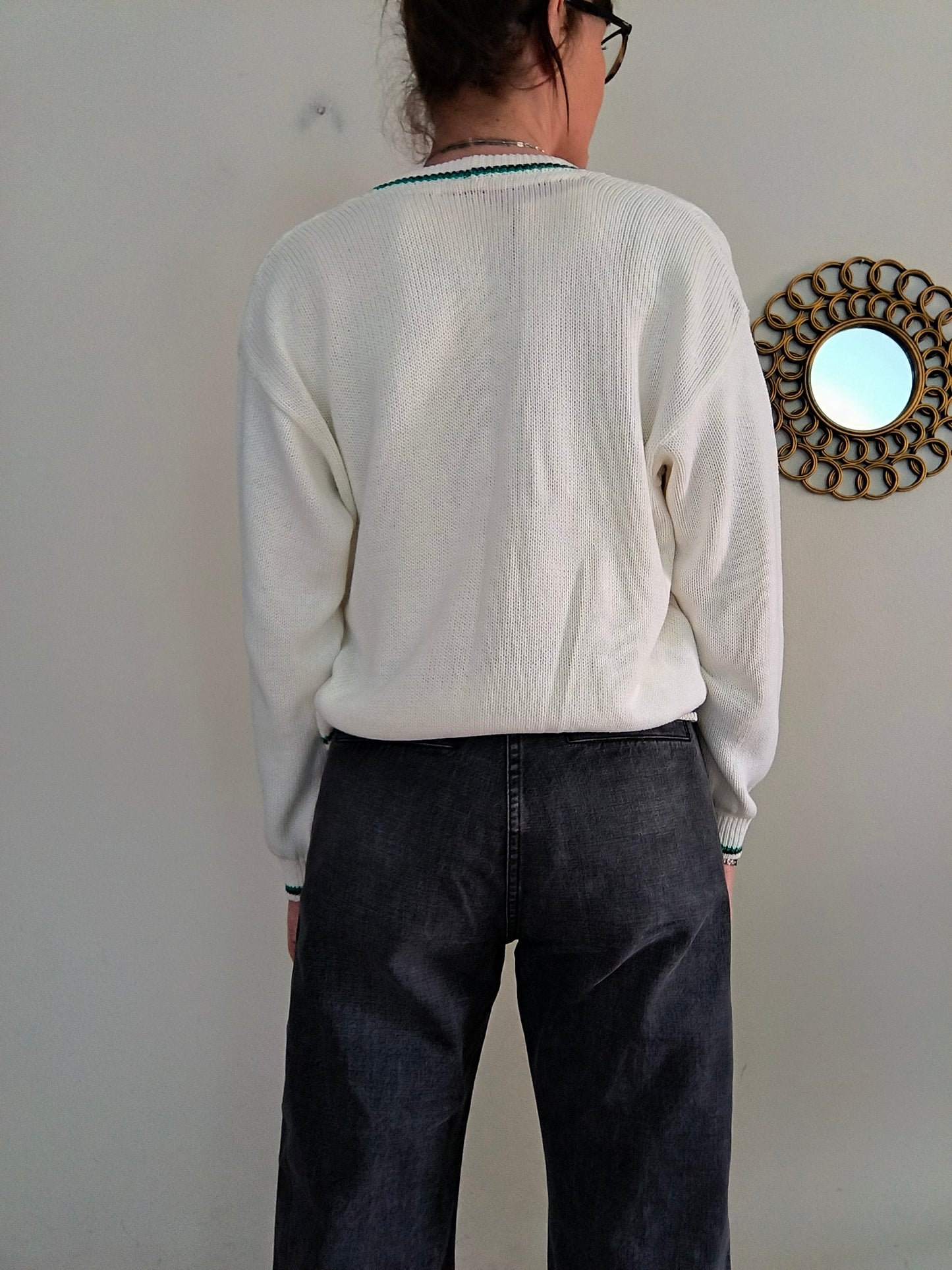 Cardigan cotone bianco