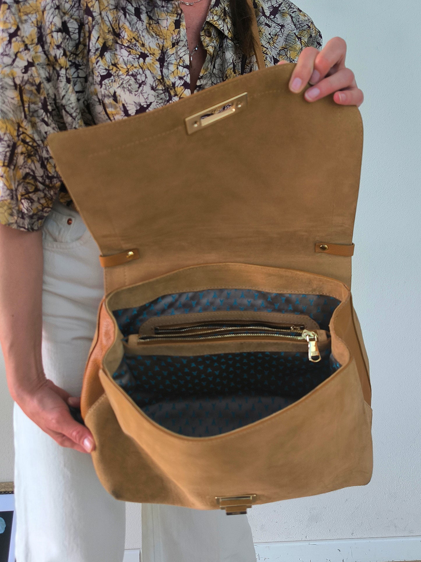 Borsa in suede e pelle Patrizia Pepe
