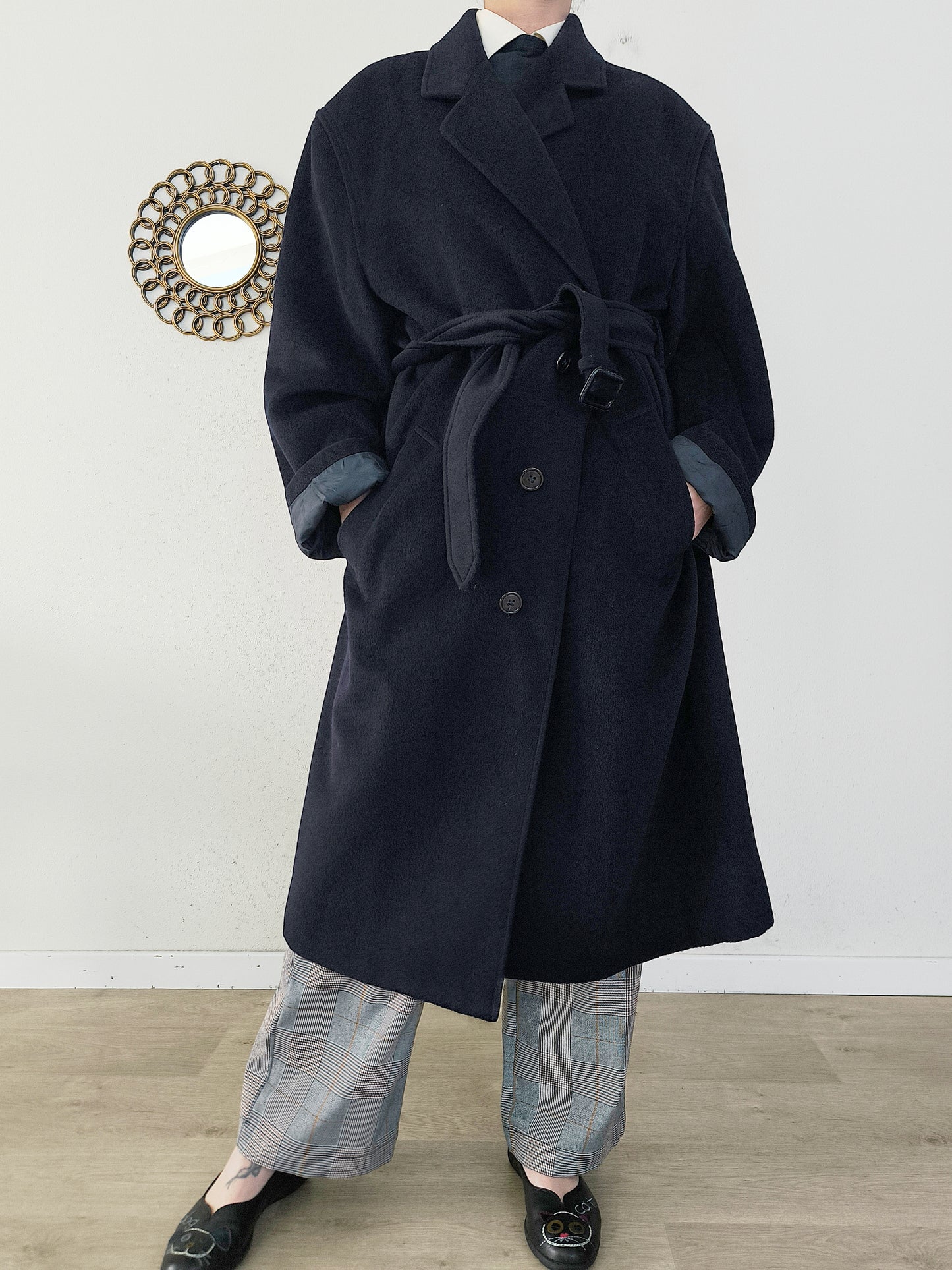 Herno cappotto lana e cashmere blu