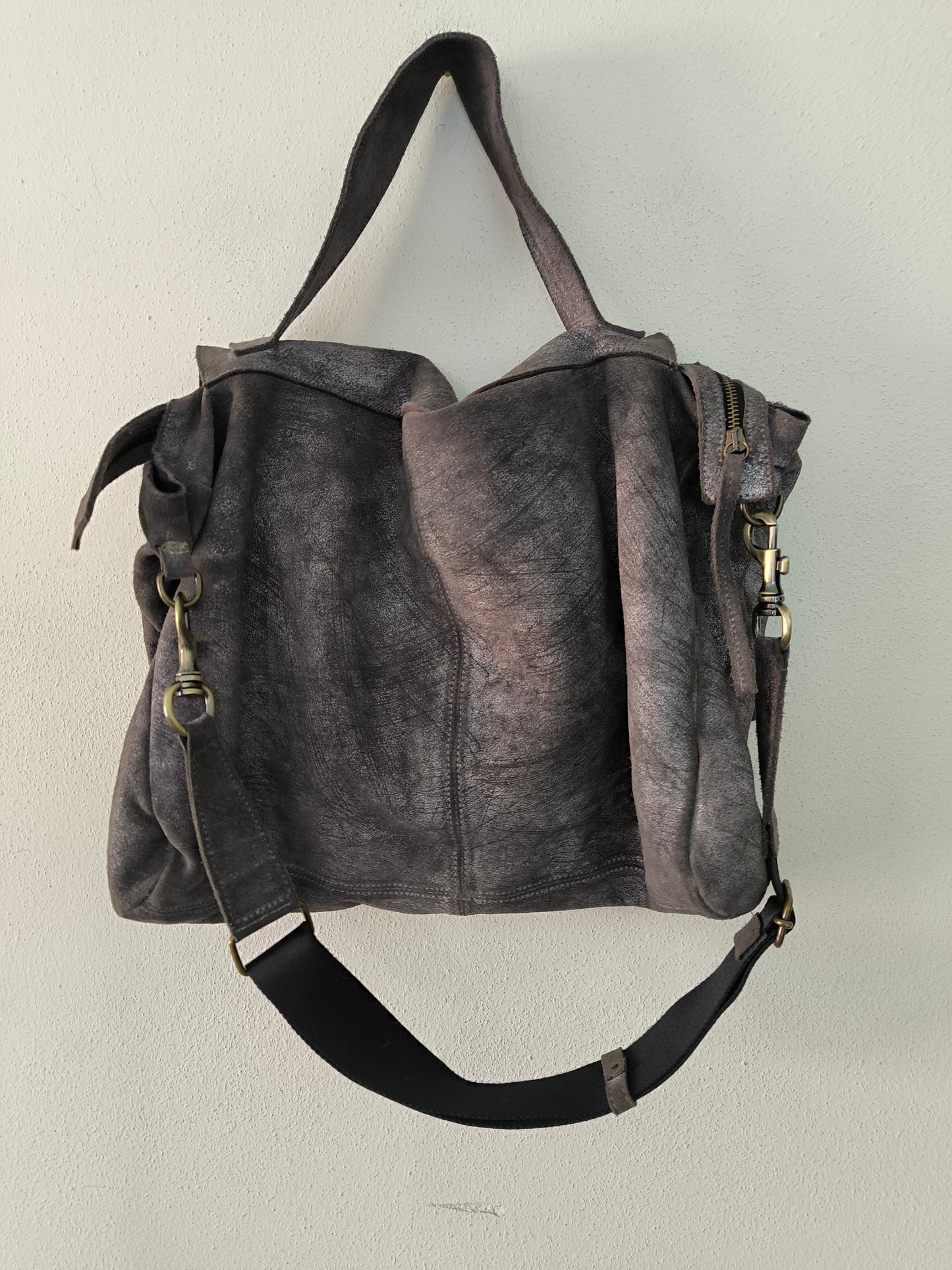 Borsa postina in pelle artigianale PS Red Whale