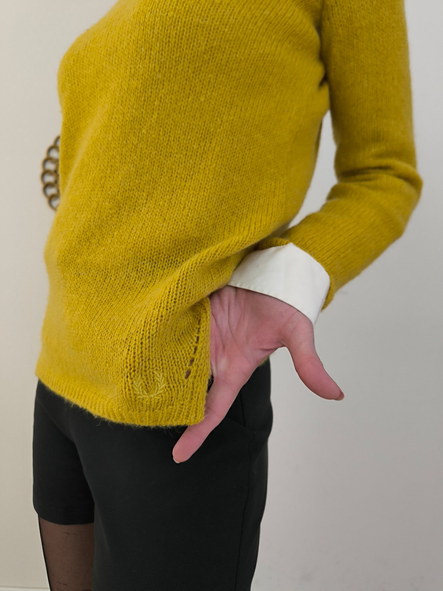 Fred Perry maglioncino senape tg M