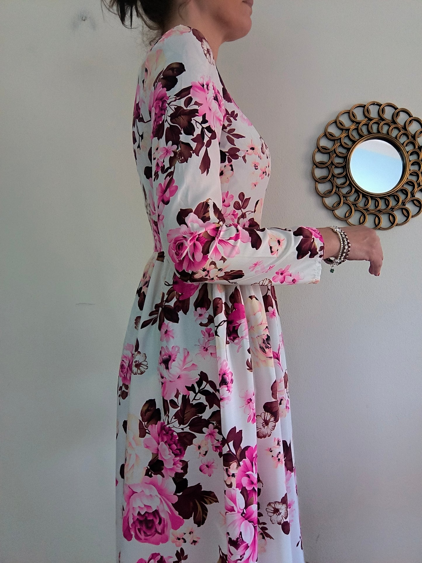 Abito lungo vintage floreale