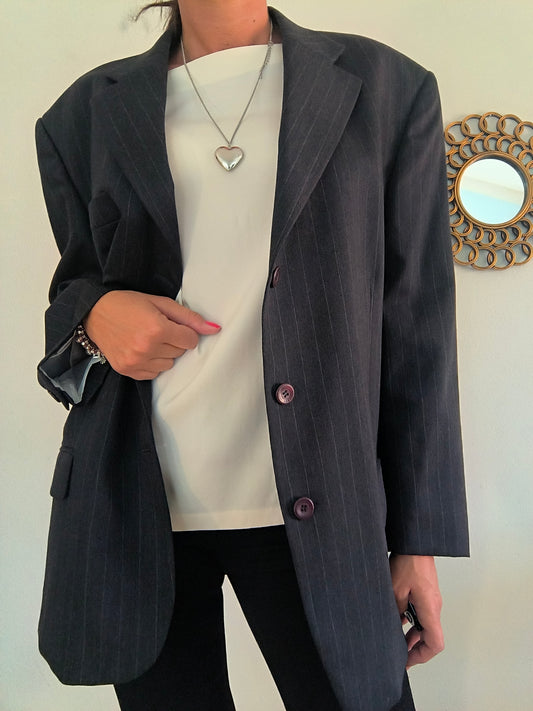 Blazer maschile/unisex Versace gessato antracite