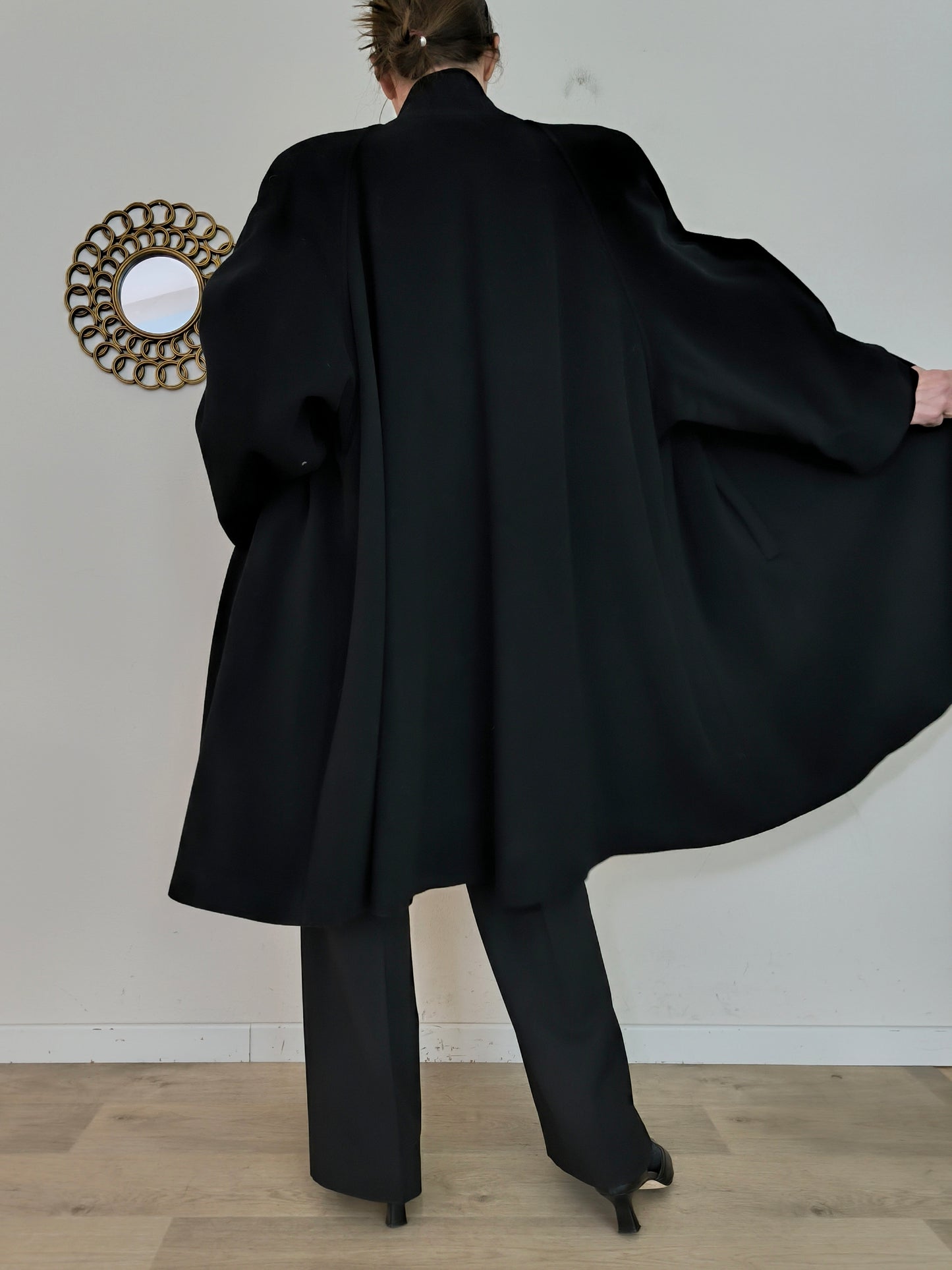 Cappotto Luciana Lazzari in lana e cashmere nero tg L