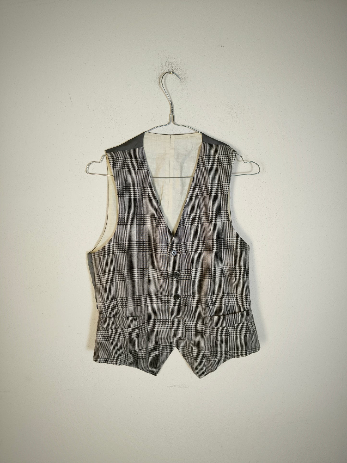 Blazer e gilet in lana Principe di Galles / completo 1970