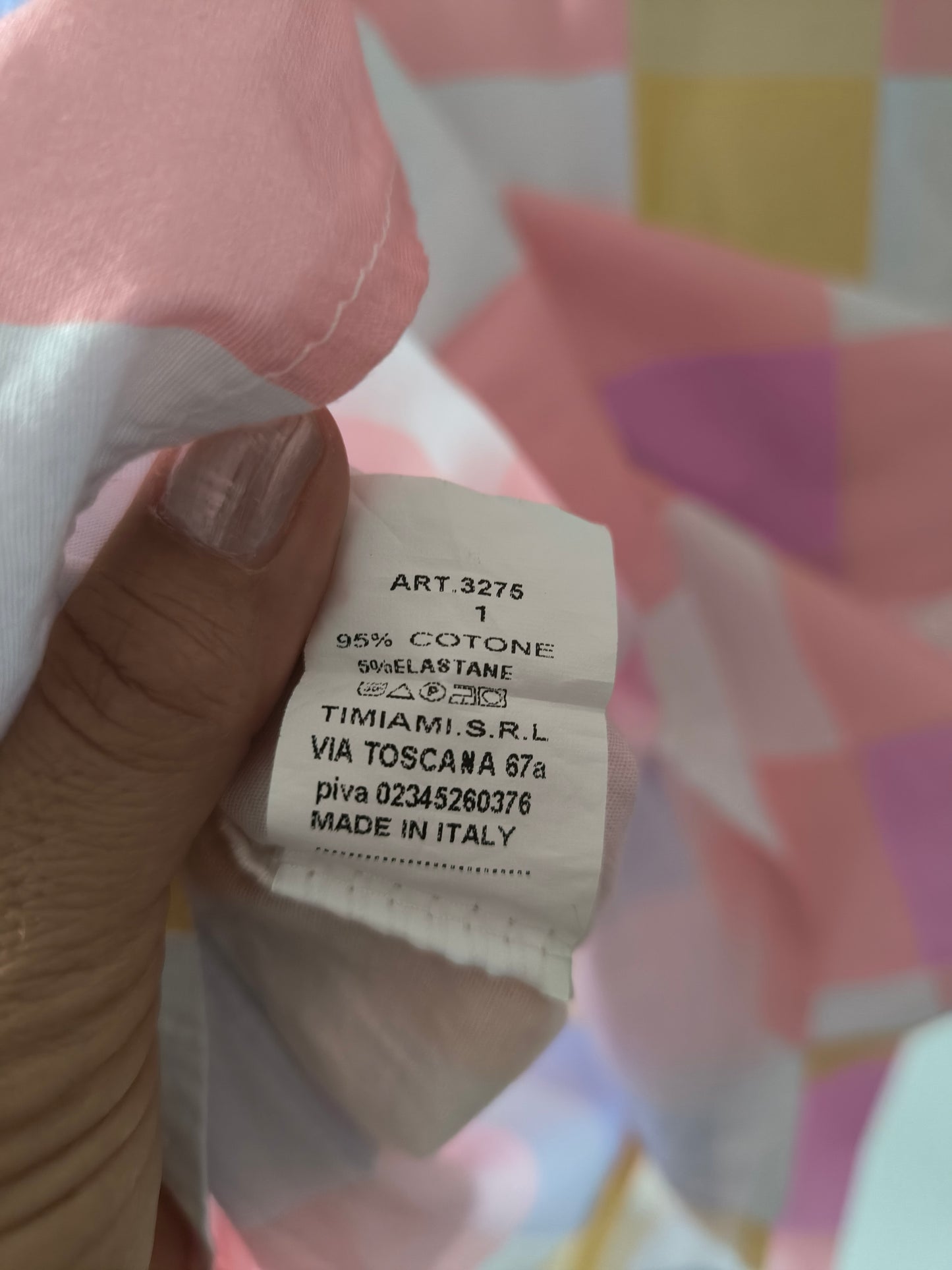 Camicetta Timiami in cotone a quadri rosa