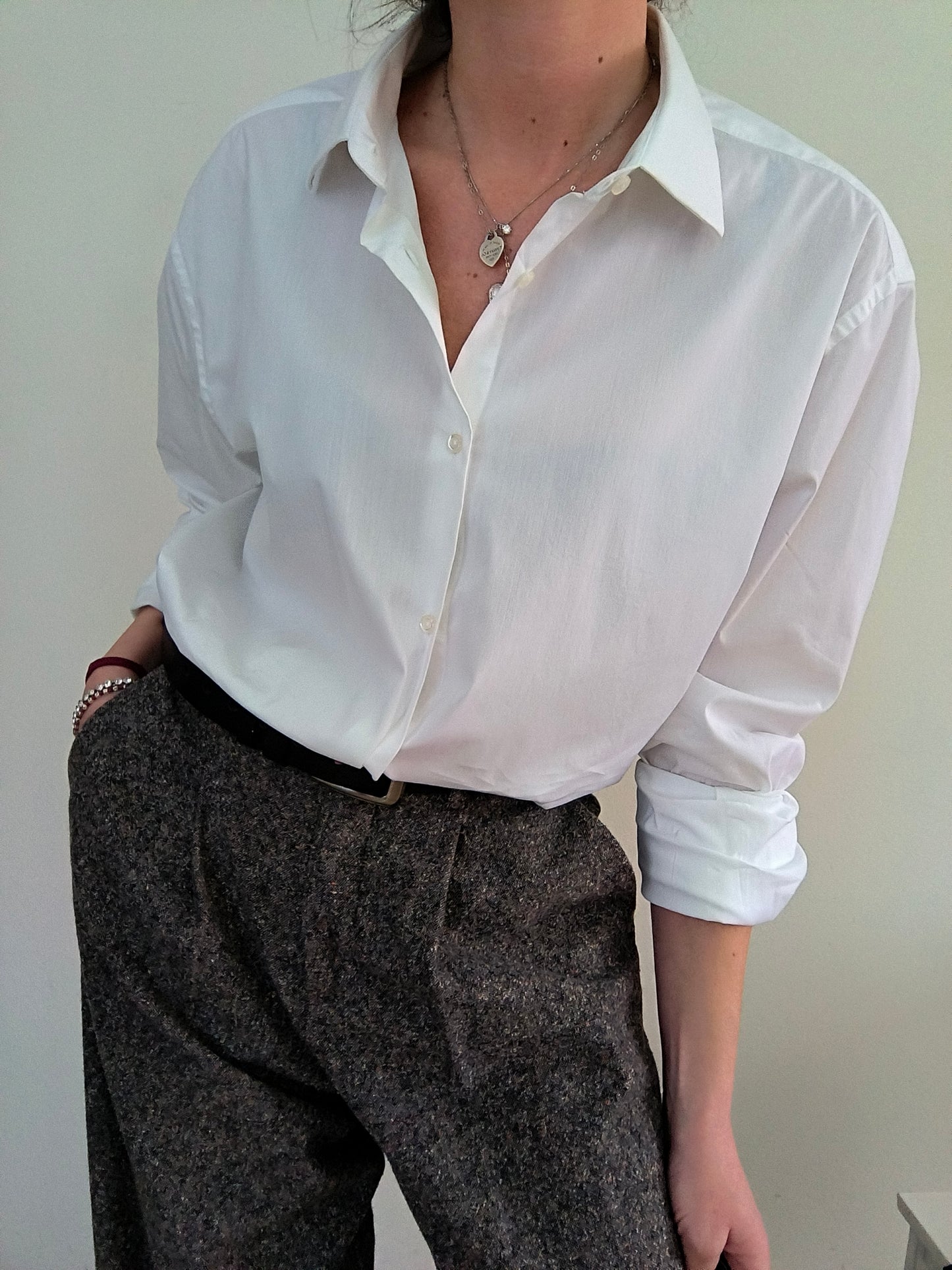 Bottega del Sarto camicia bianca maschile/unisex
