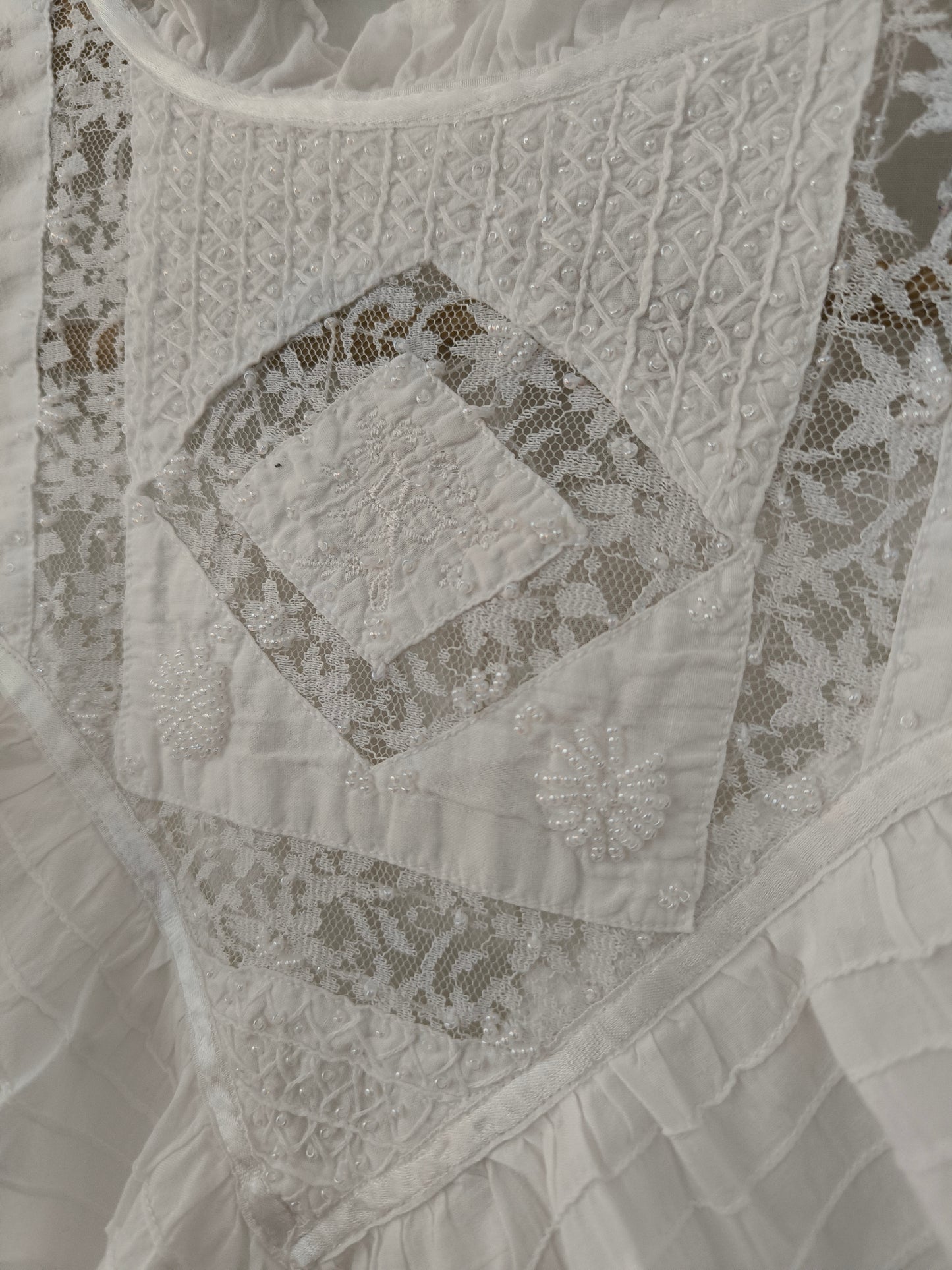 Camicetta vintage bianca con pizzo