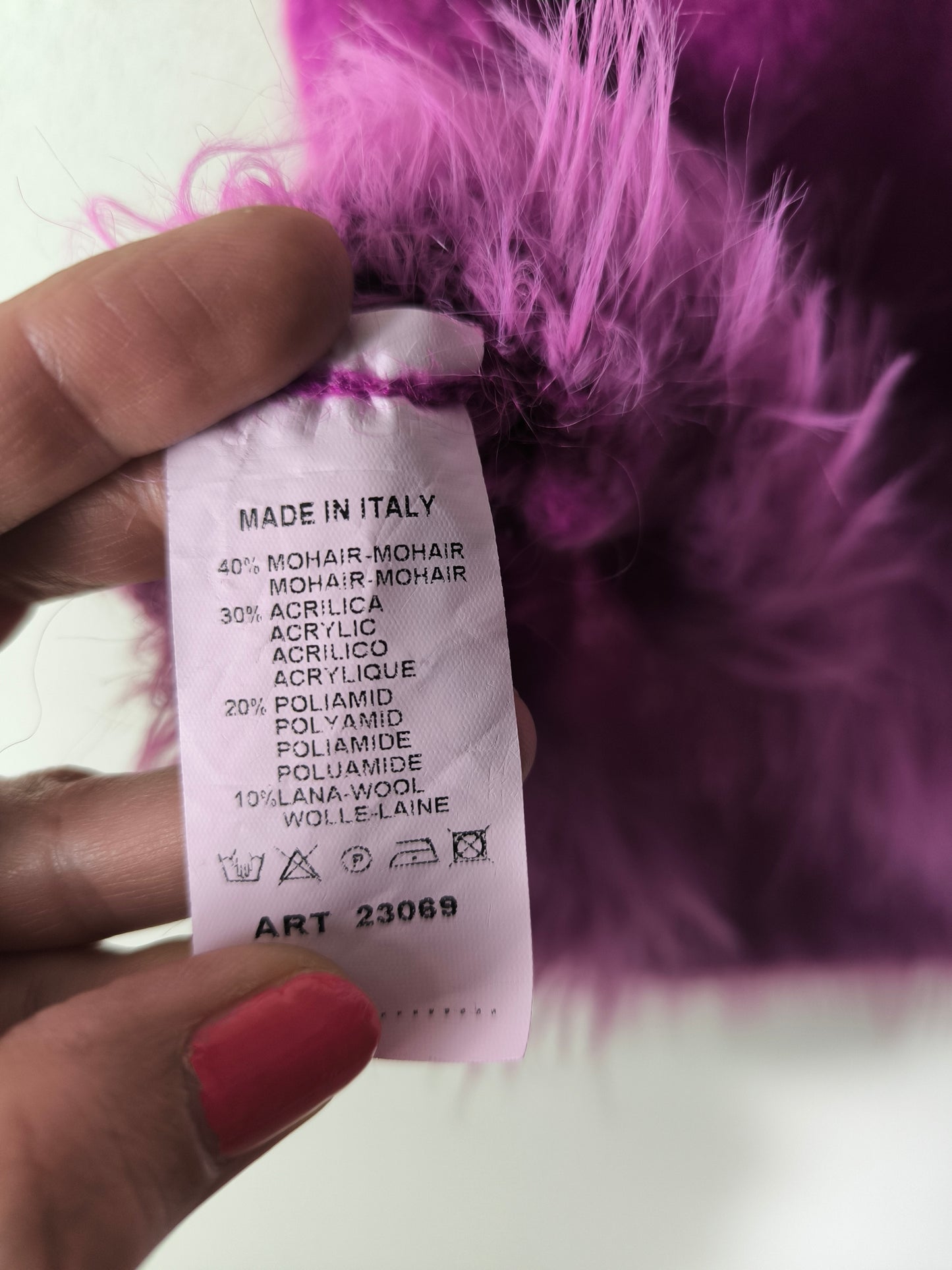 Maglioncino fucsia in mohair