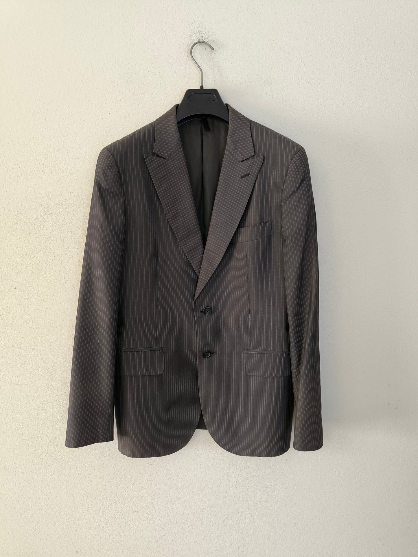 Blazer Tonello cotone/seta gessato grigio tg 48