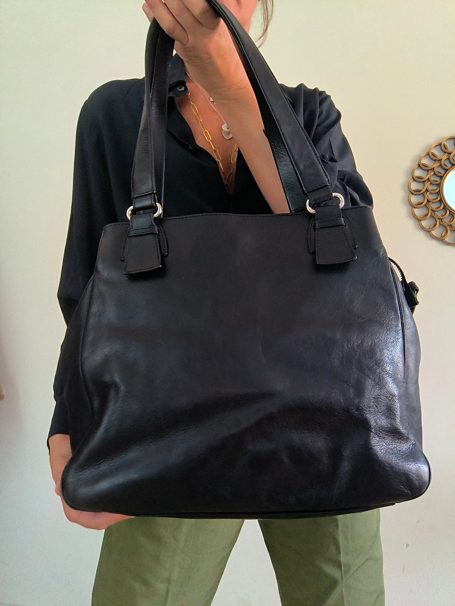 Borsa Sportmax Max Mara in pelle nera