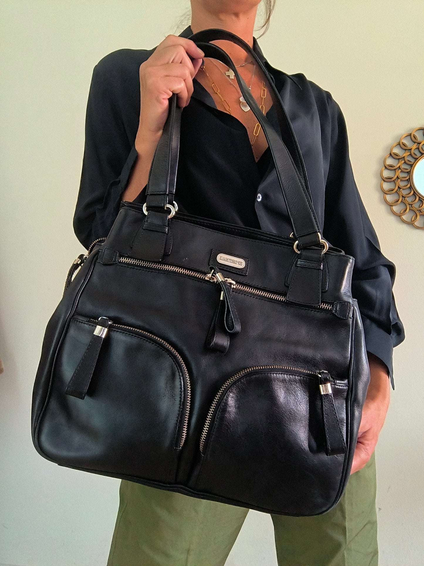 Borsa Sportmax Max Mara in pelle nera