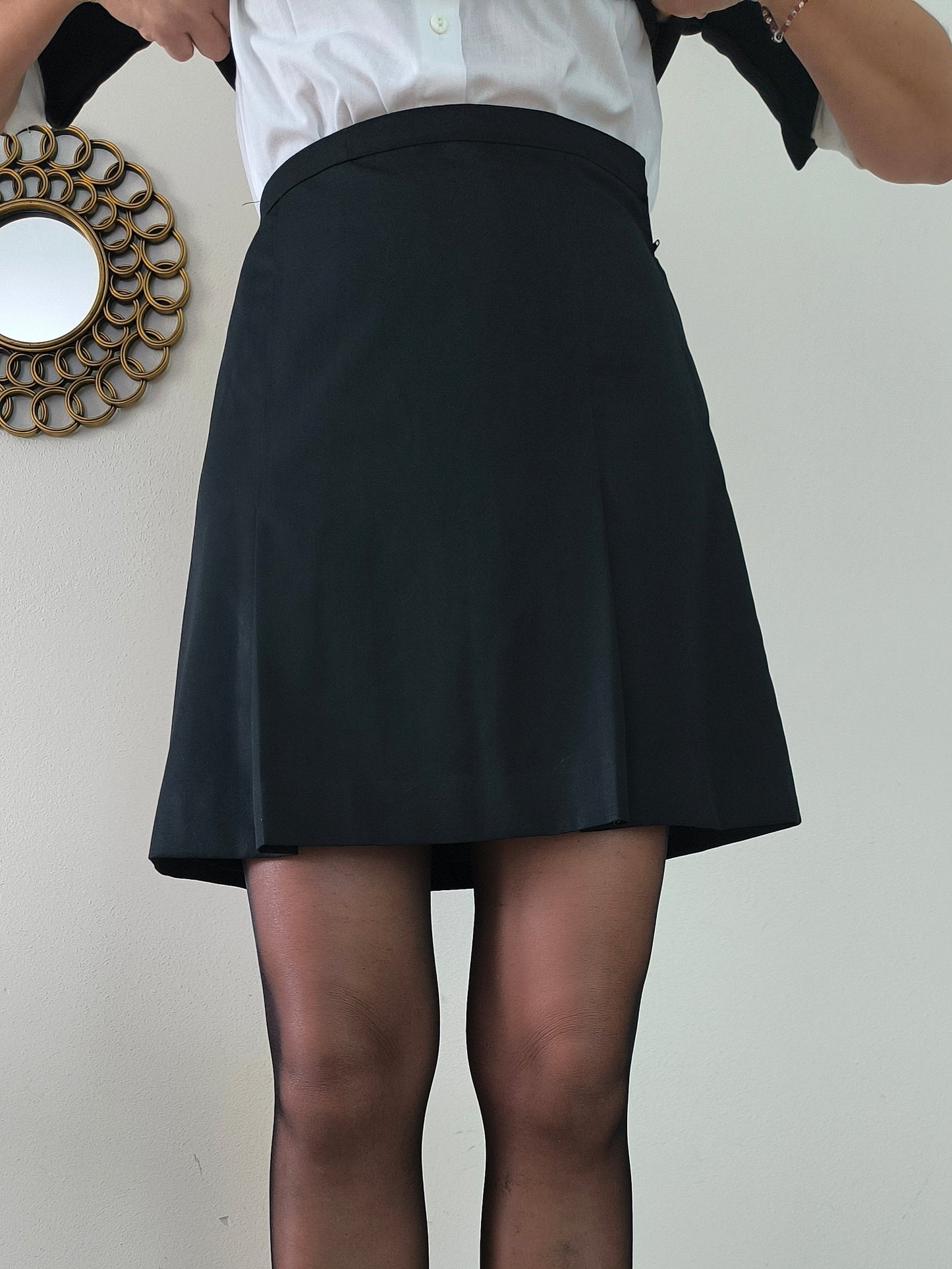 Gonna sartoriale Vintage in lana tg S