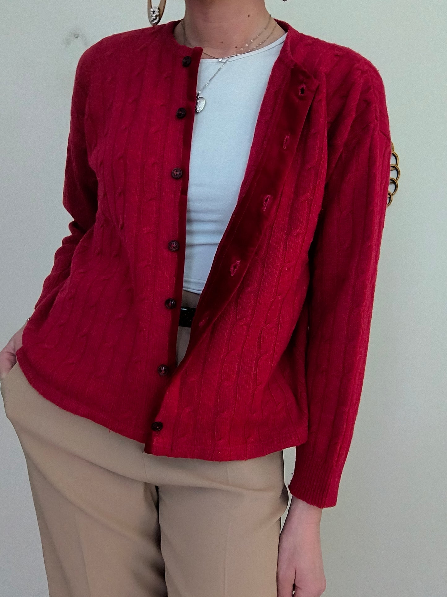 Cardigan Les Copains magenta