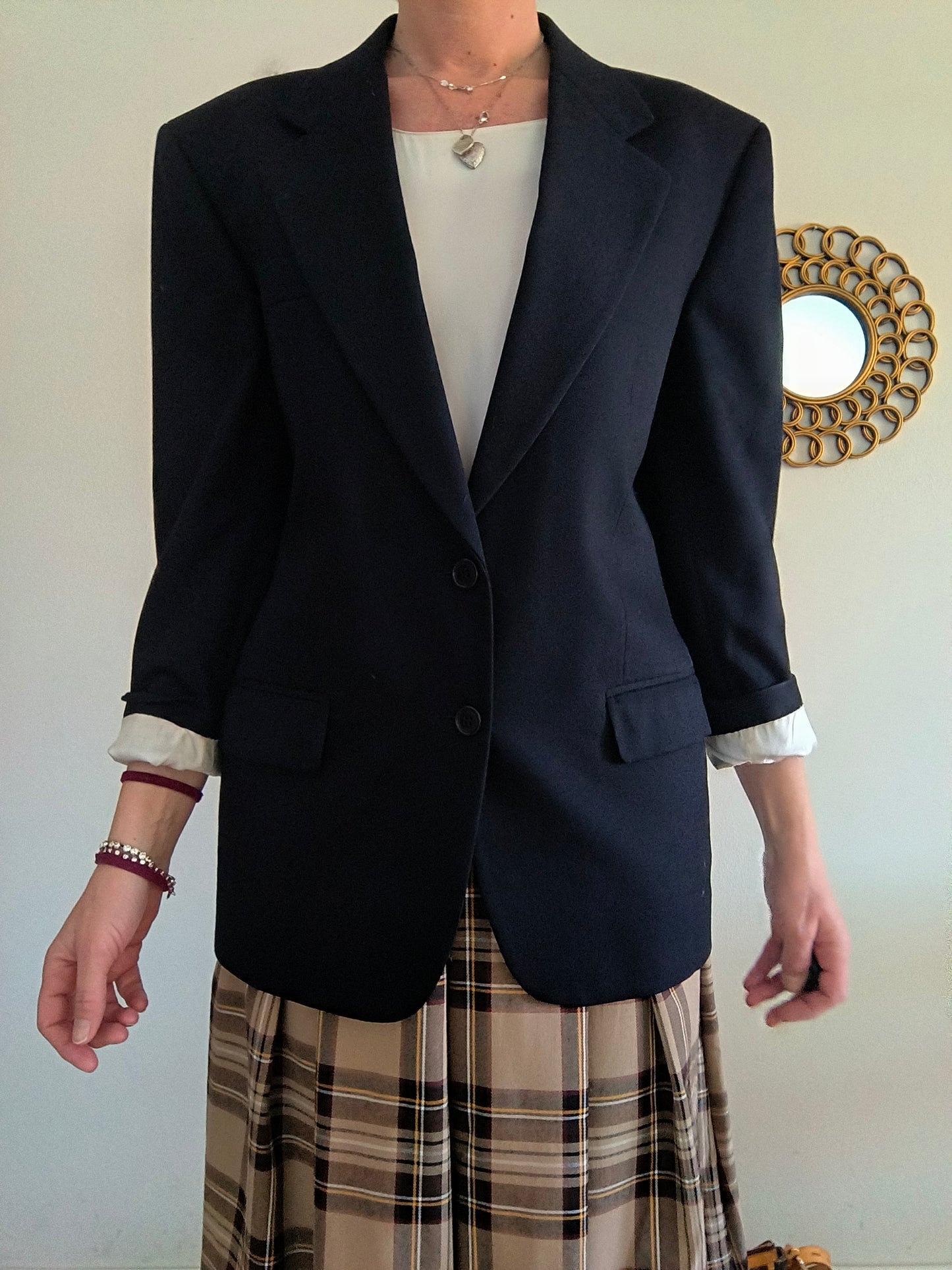 Blazer blu notte pura lana di Lessona tg 46