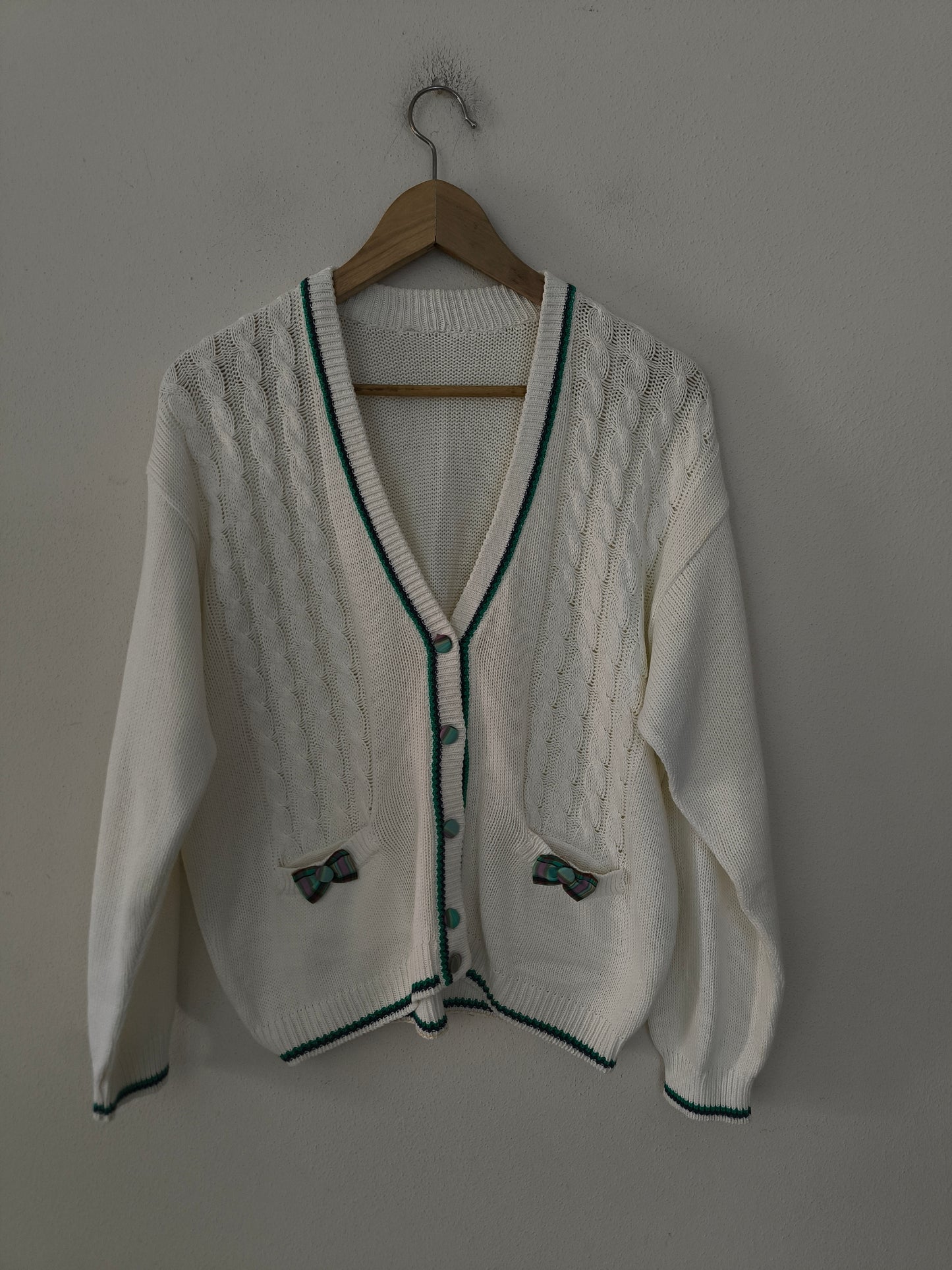 Cardigan cotone bianco