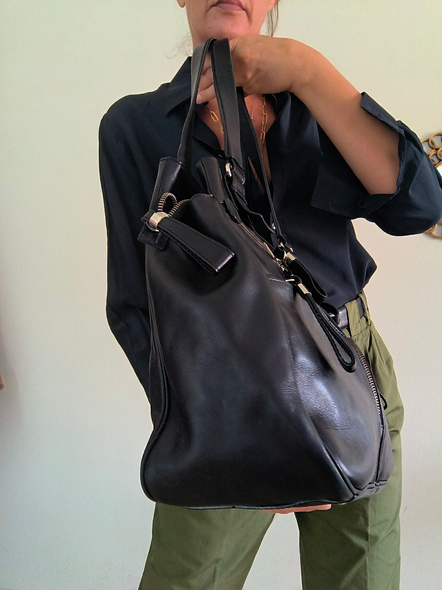 Borsa Sportmax Max Mara in pelle nera