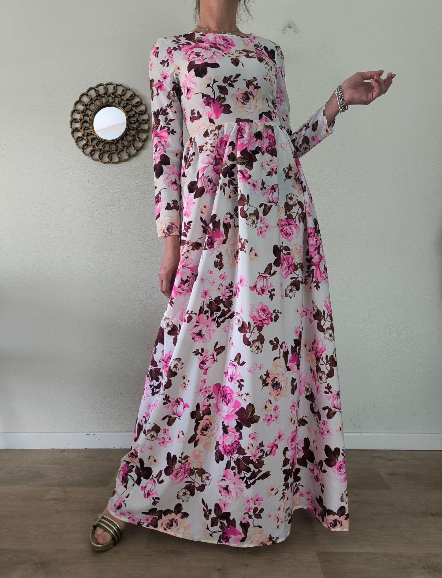 Abito lungo vintage floreale