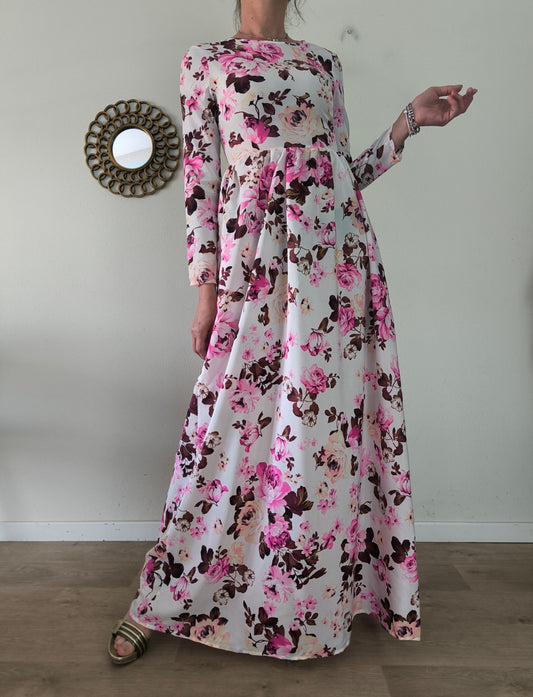 Abito lungo vintage floreale
