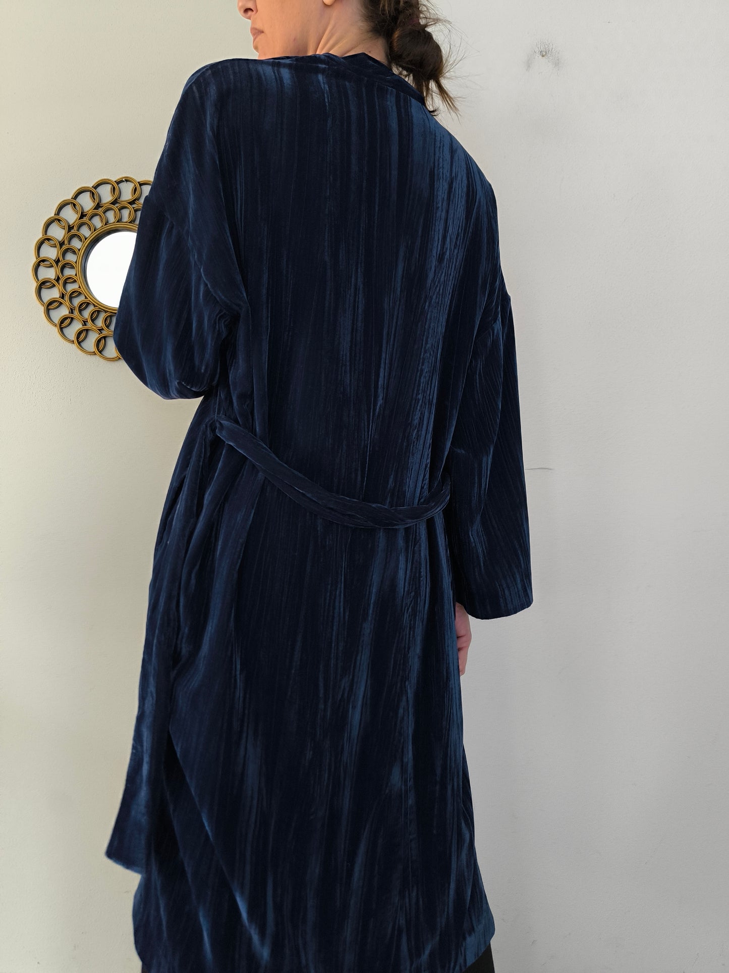 Vestaglia kimono in velluto blu Max &co
