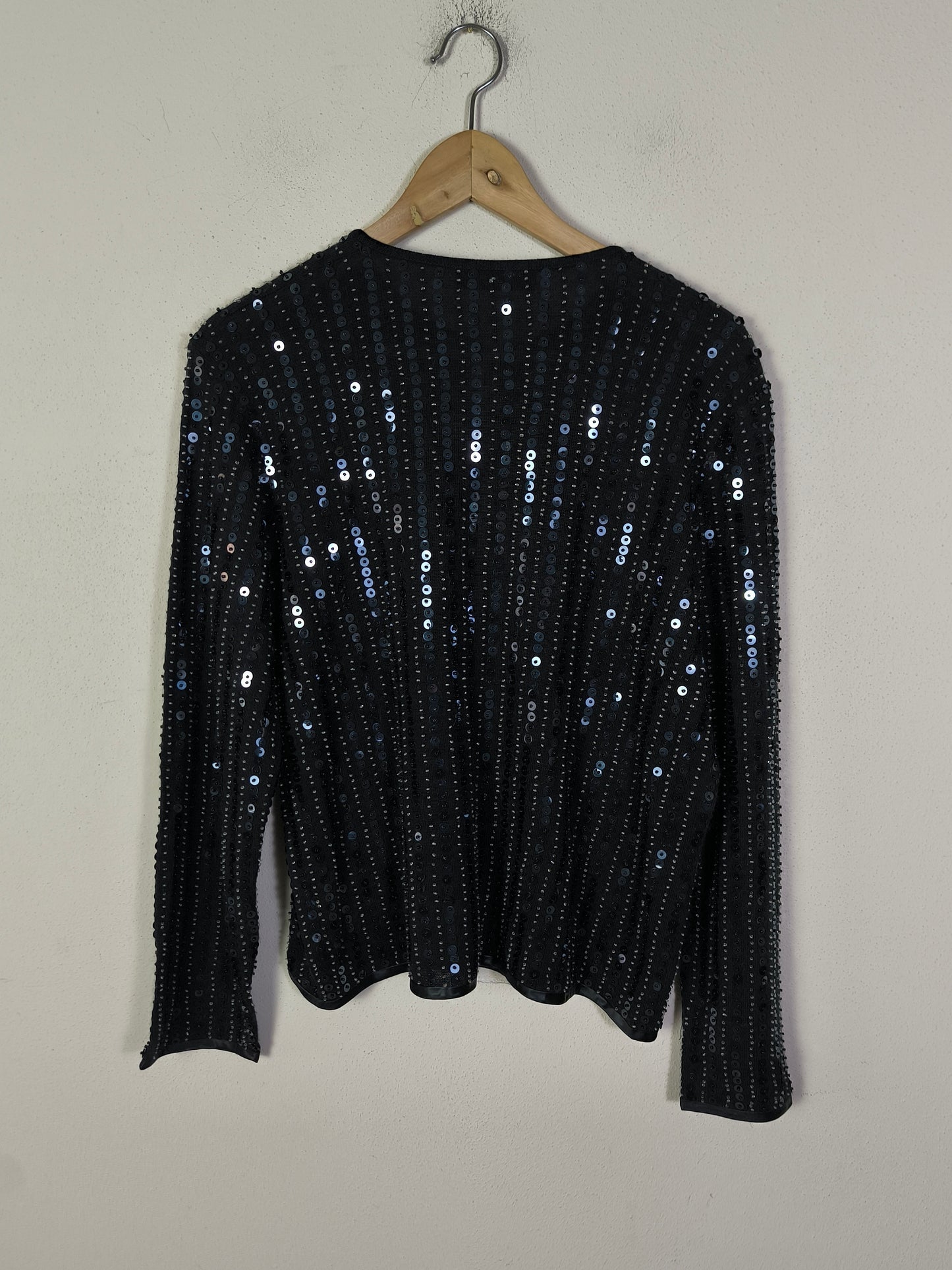 Cardigan vintage nero con paillettes Il Forziere di Rita Venezia