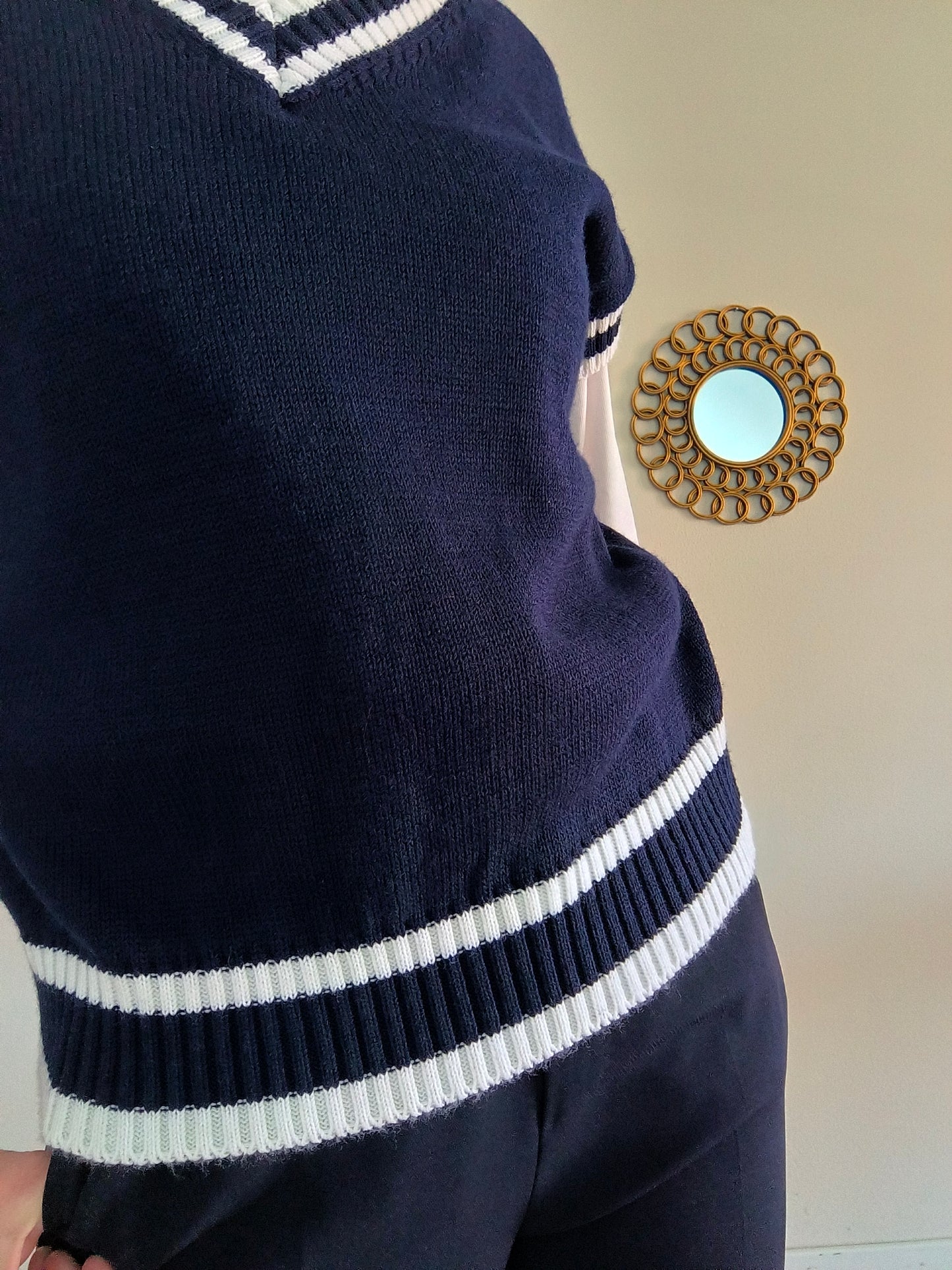 Gilet smanicato blu tg u