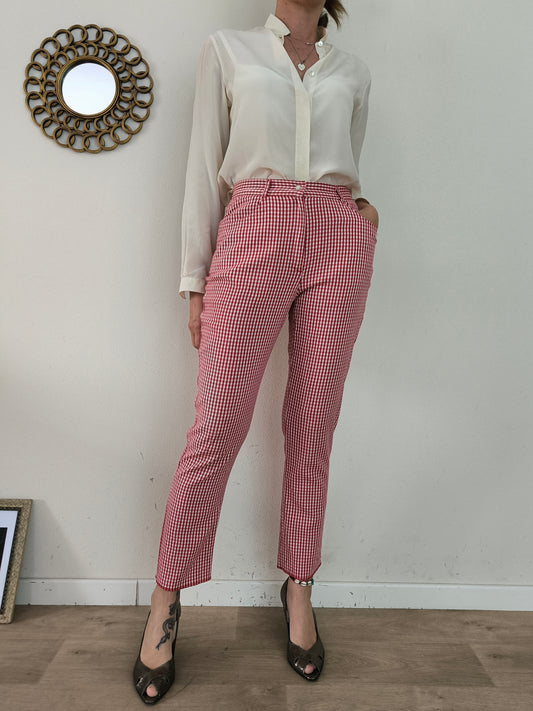 Pantalone vichy Blue Family Benetton