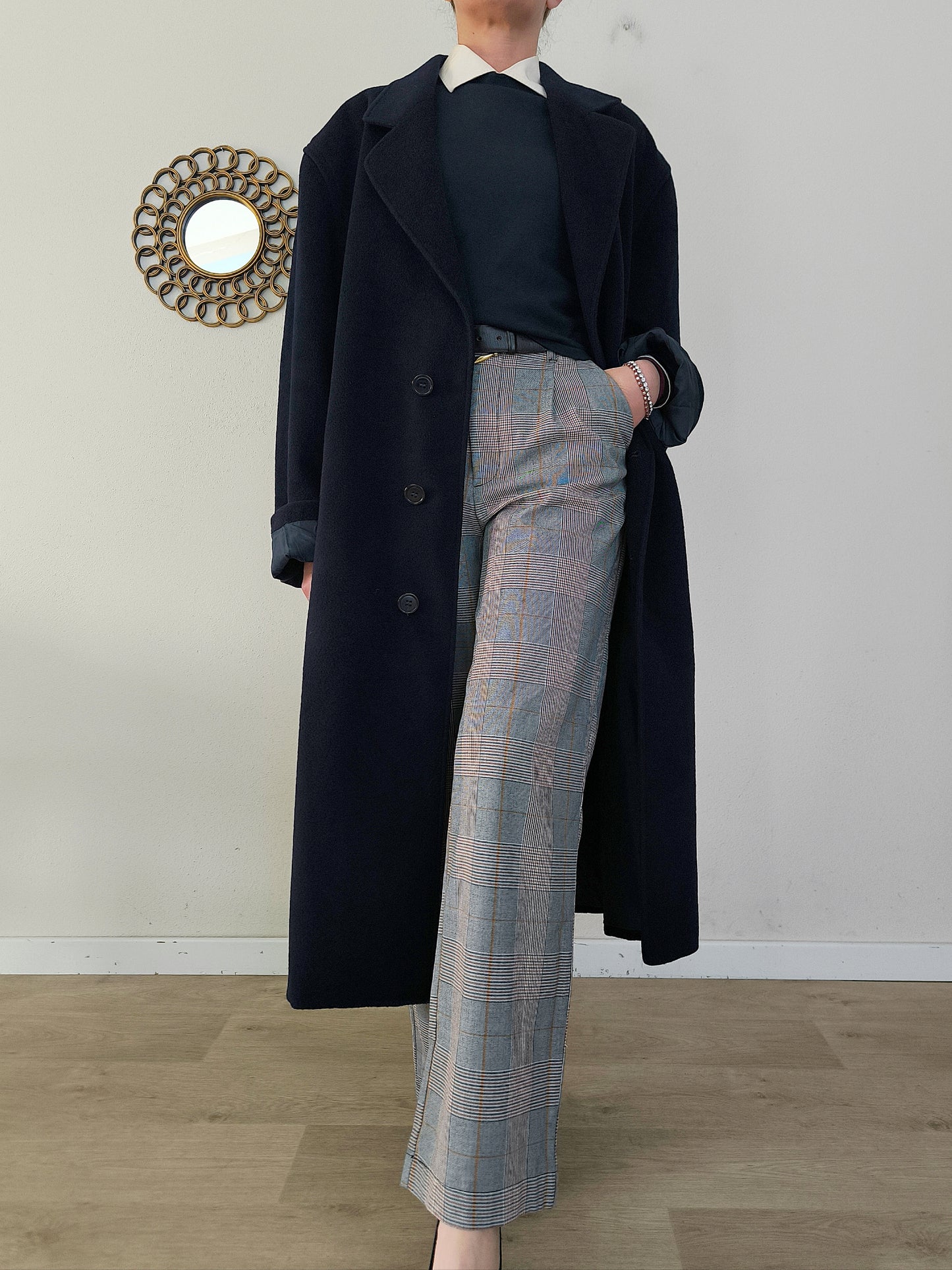 Herno cappotto lana e cashmere blu