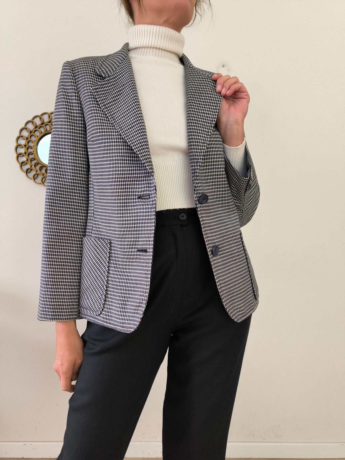 Blazer vintage quadrettini piccolo tg M