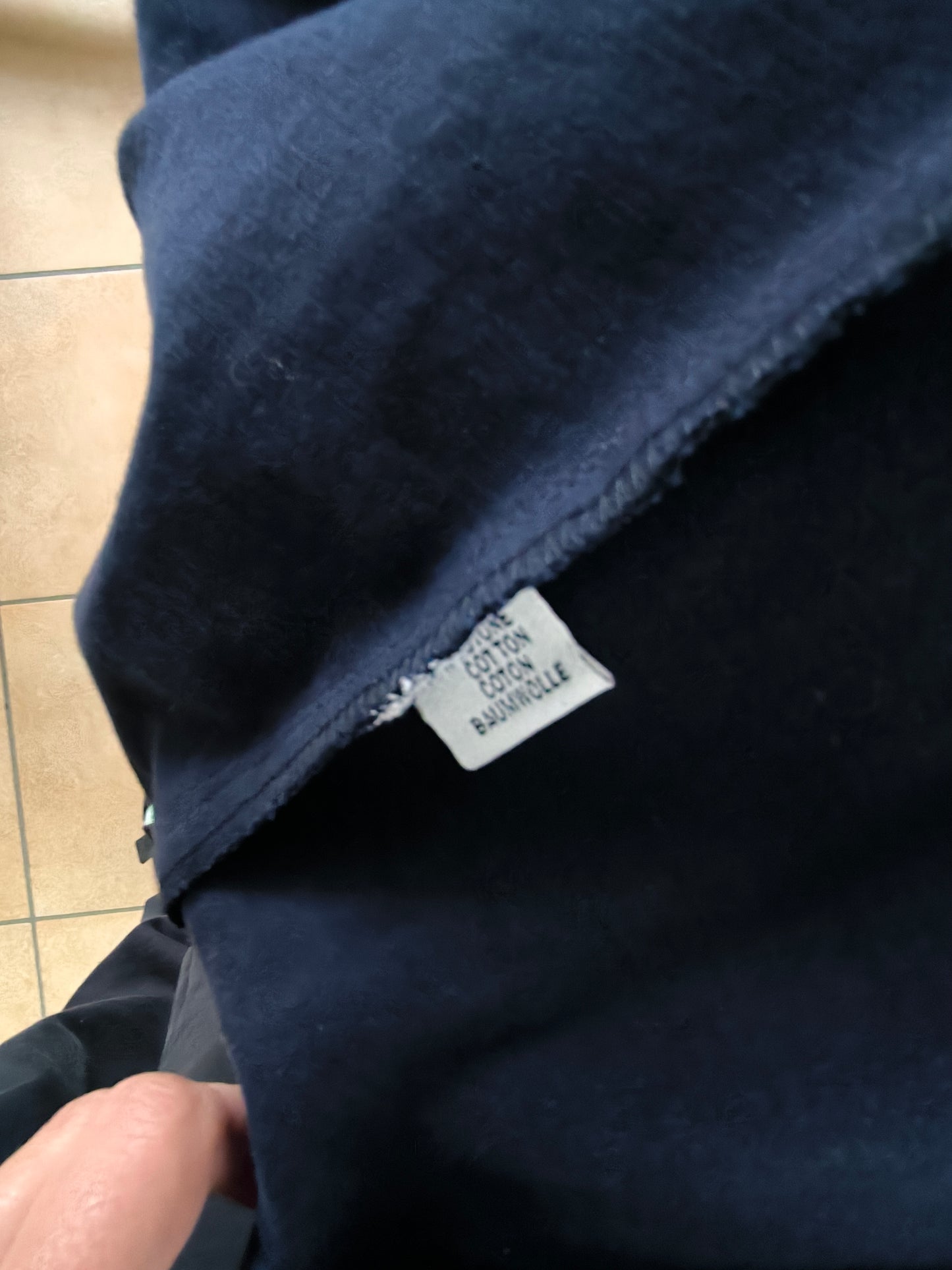 Giacca vintage in cotone blu notte