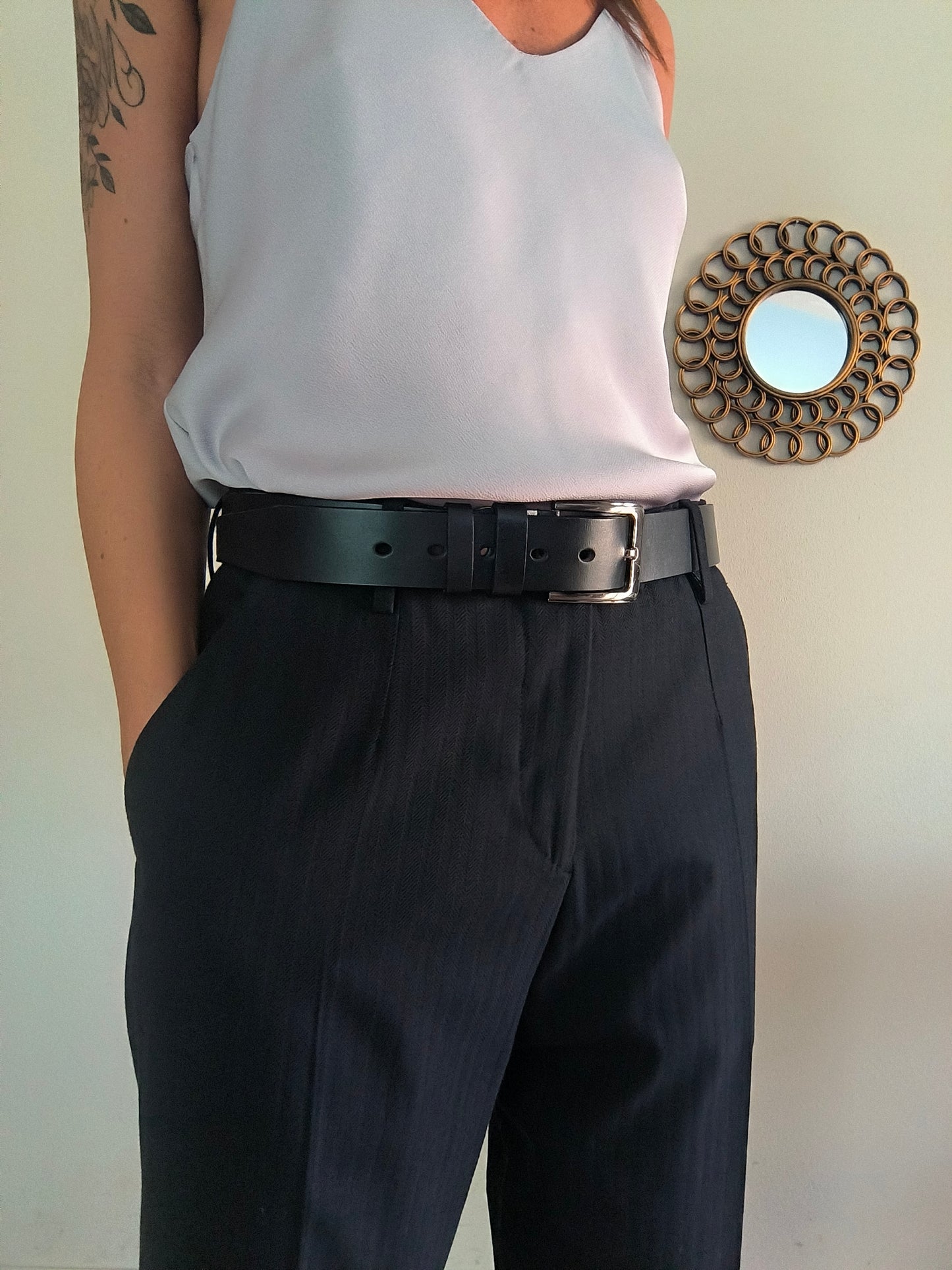 Completo giacca pantalone Versace in lana nero
