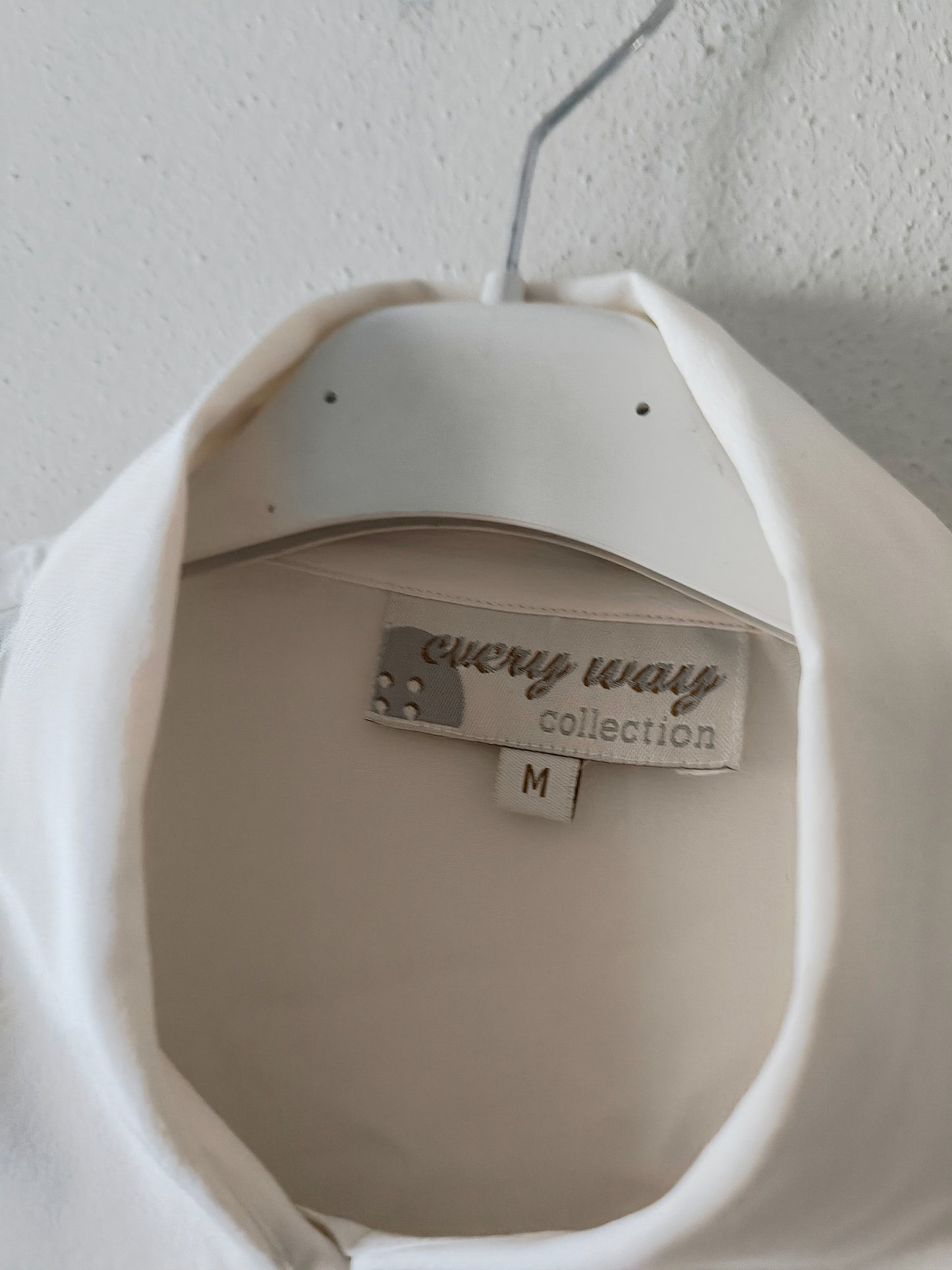 Camicetta bianco panna pura seta tg M
