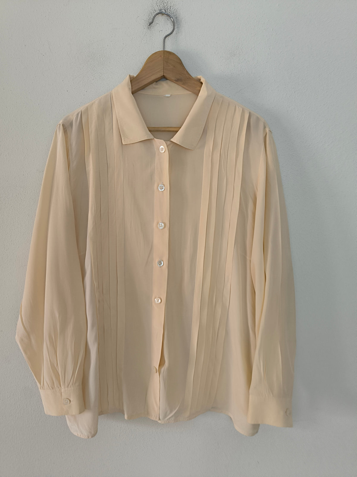 Camicia pura seta panna